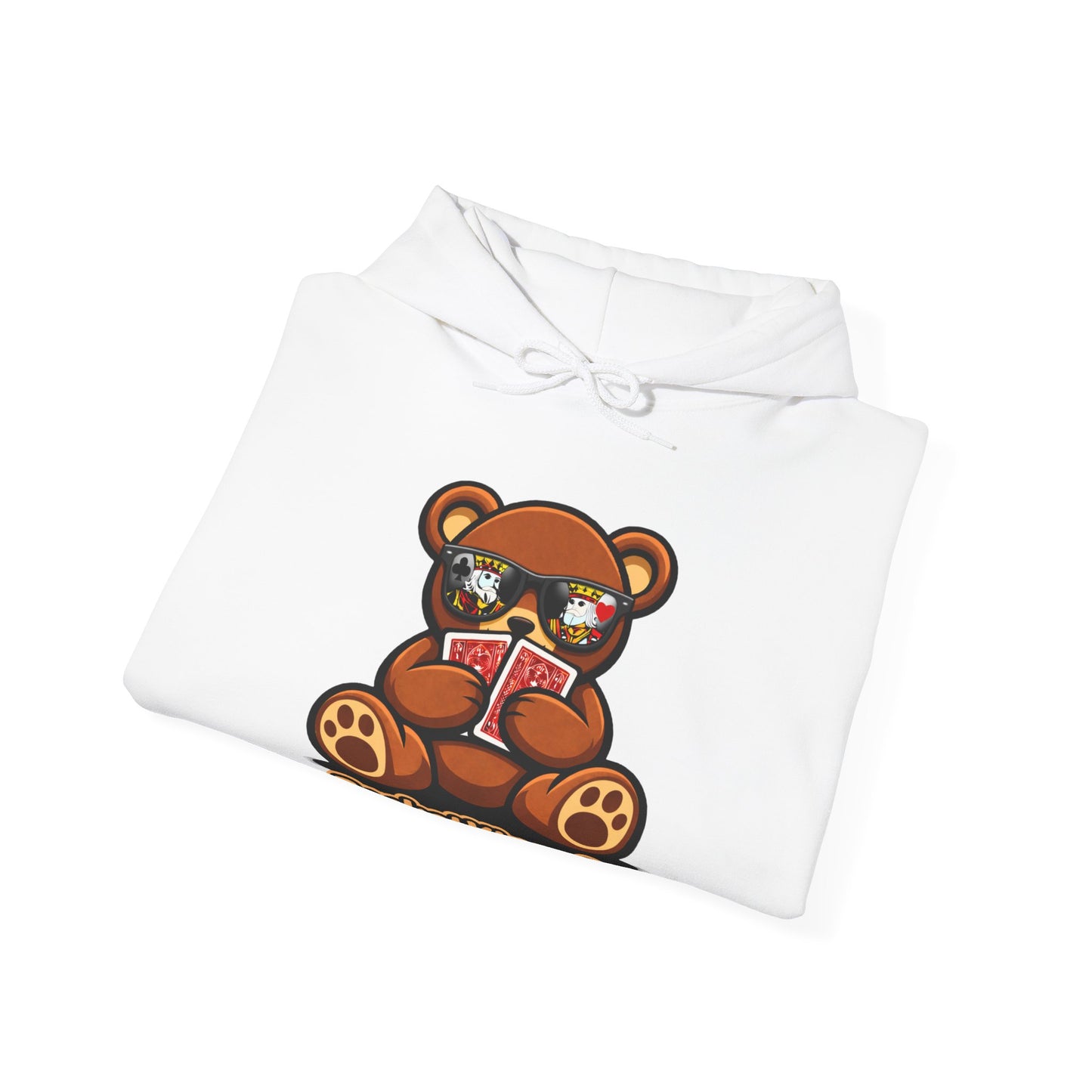 High Roller Teddy – Poker Graphic Hoodie | Pocket Kings Co