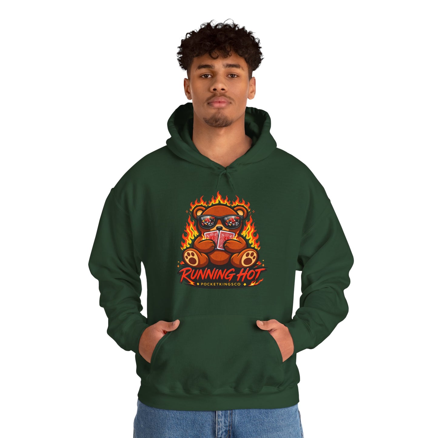 RUNNING HOT Teddy Hoodie  | PocketKingsCo Premium Poker Streetwear