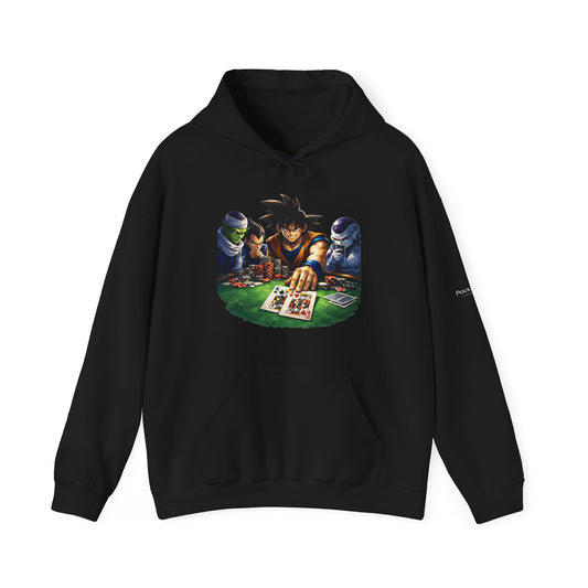 Saiyan Hoodie – Dragon Ball Inspired Poker Graphic | PocketKingsCo