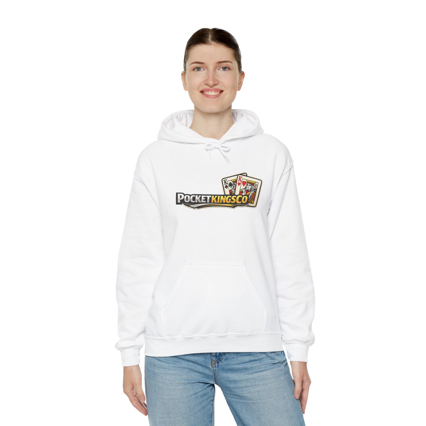 Pocket Kings Co. Logo Hoodie — Retro Playing Cards Graphic Sweatshirt