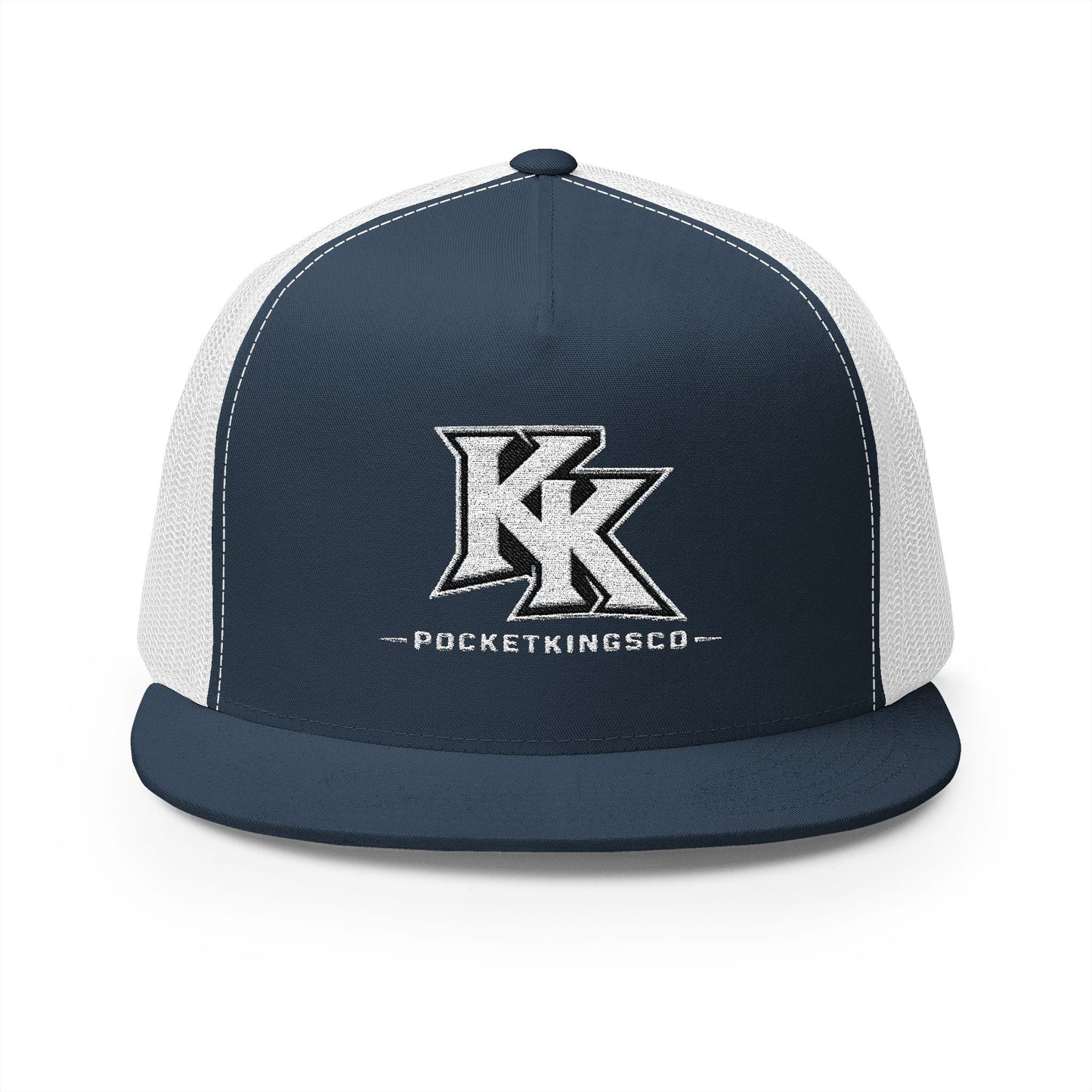 Distressed 'KK' - Embroidered PocketKingsCo Logo Trucker Cap