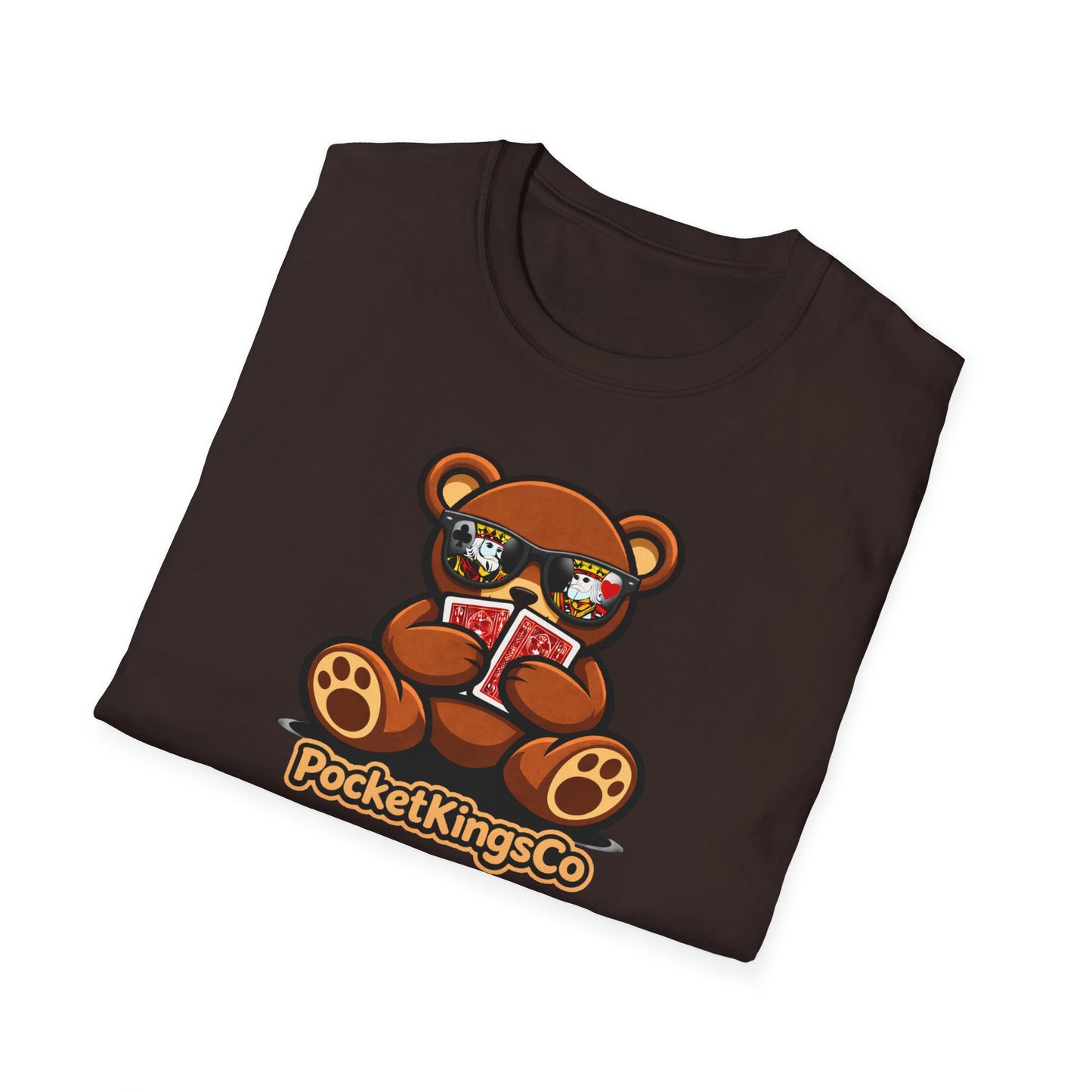 High Roller Teddy – Poker Graphic T-Shirt | Pocket Kings Co