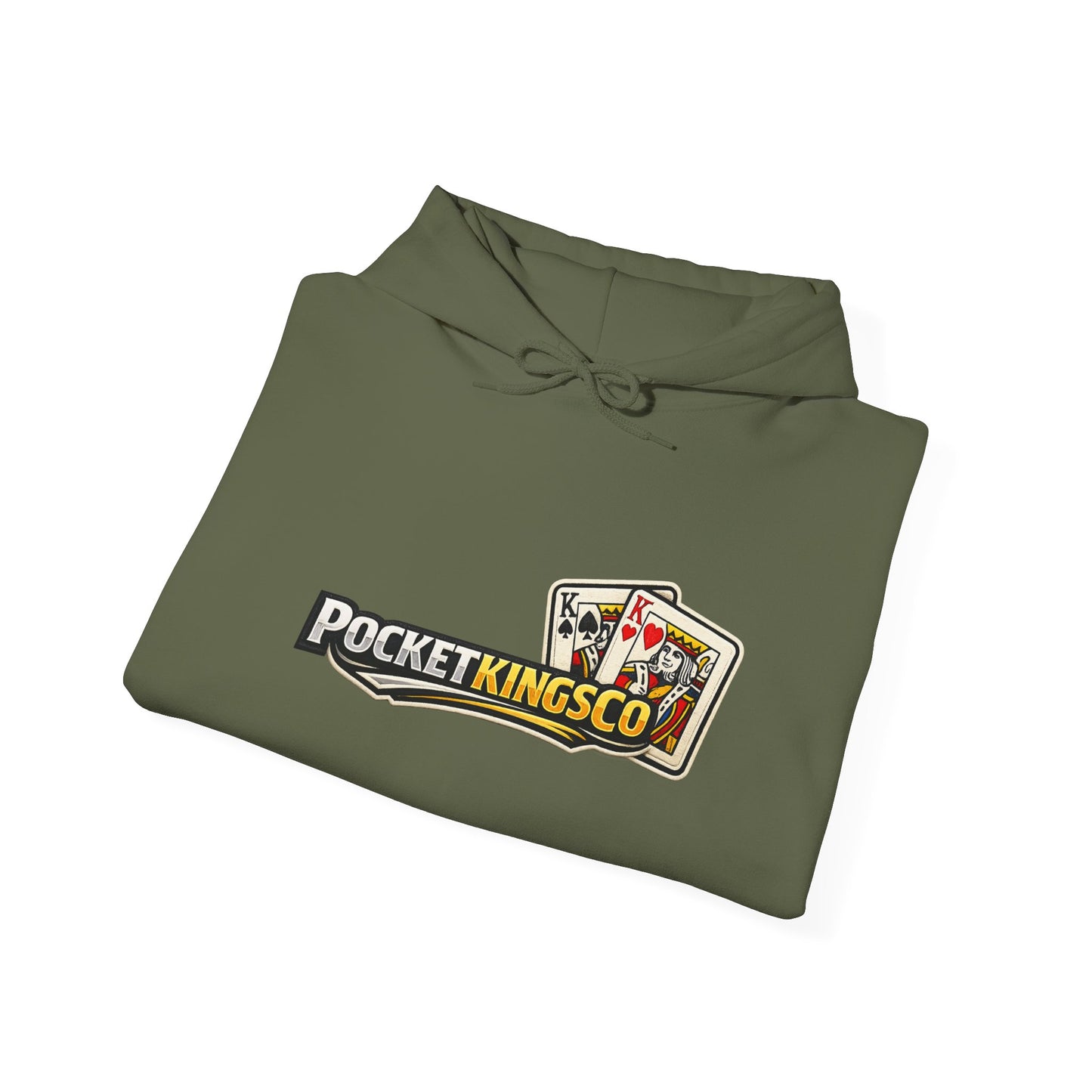 Pocket Kings Co. Logo Hoodie — Retro Playing Cards Graphic Sweatshirt