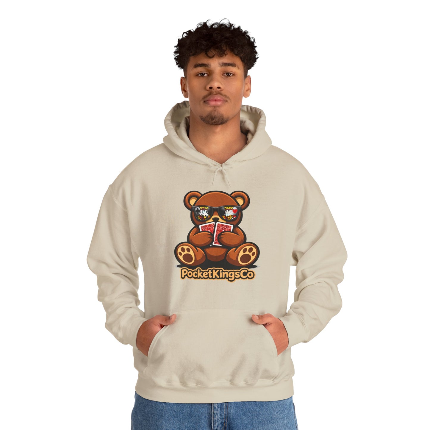 High Roller Teddy – Poker Graphic Hoodie | Pocket Kings Co