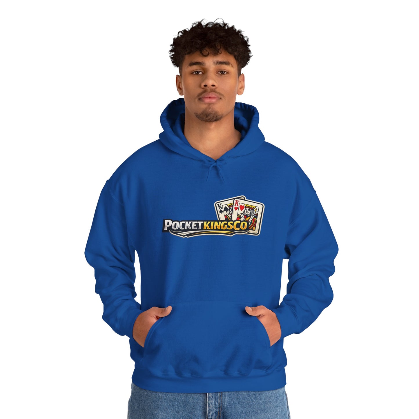 Pocket Kings Co. Logo Hoodie — Retro Playing Cards Graphic Sweatshirt