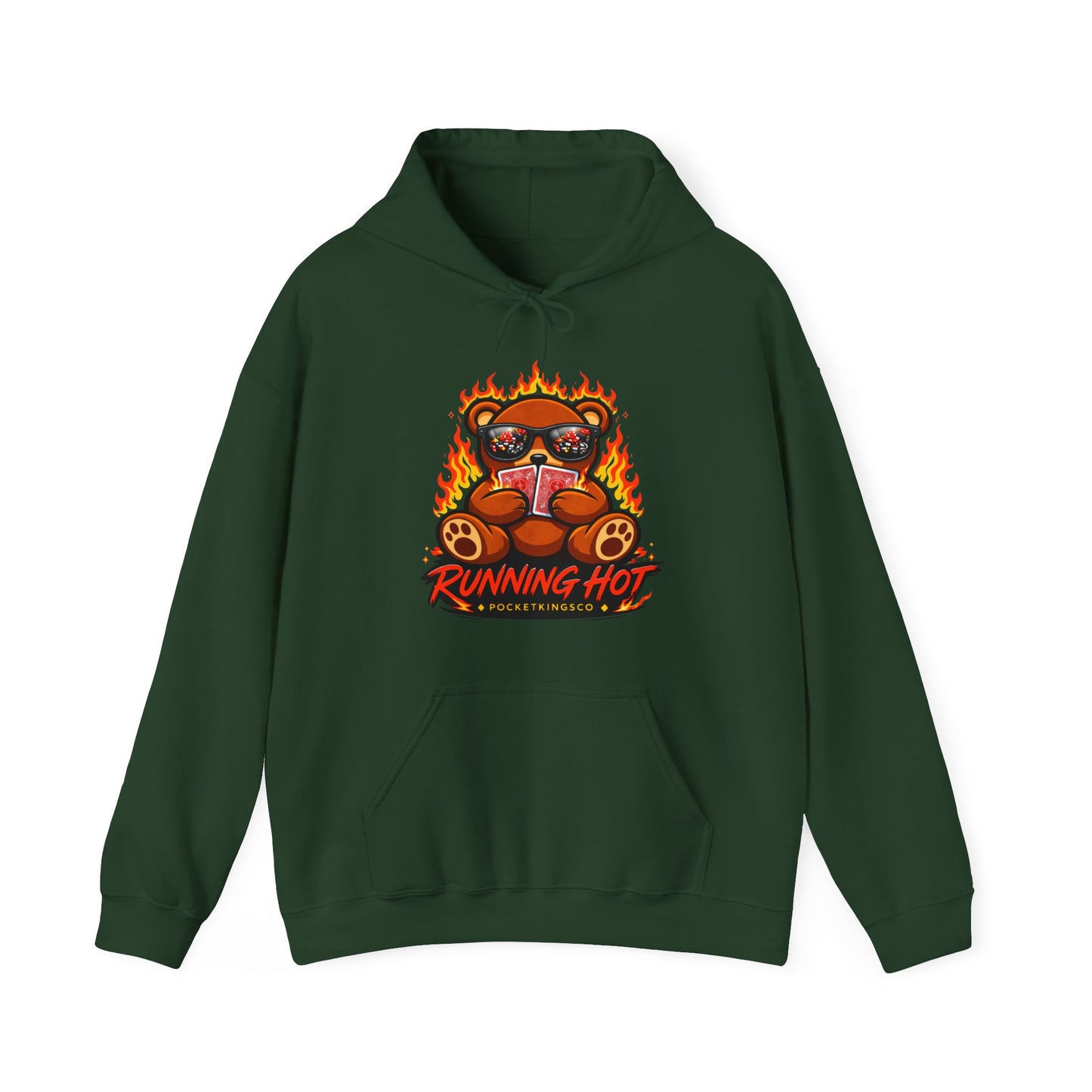 RUNNING HOT Teddy Hoodie  | PocketKingsCo Premium Poker Streetwear