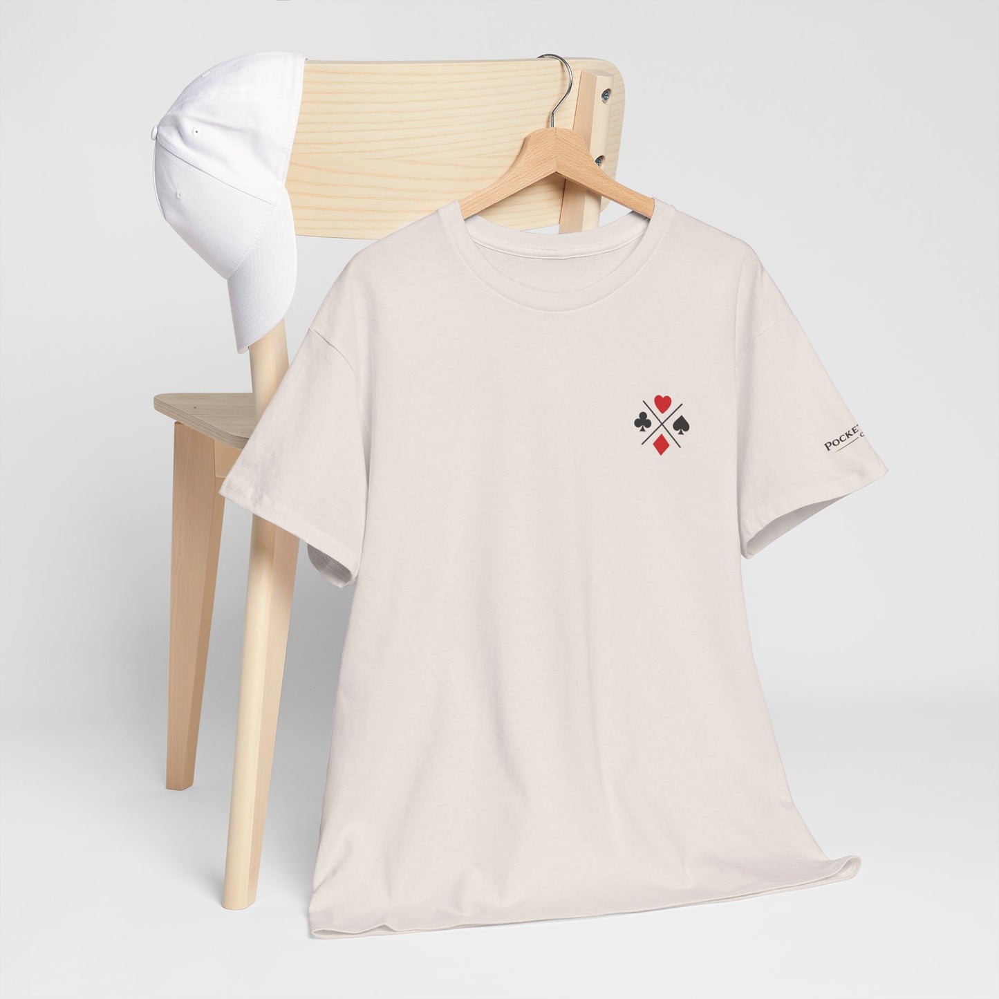 PocketKingsCo Poker Suits Logo T-Shirt – Minimal Left Chest Design