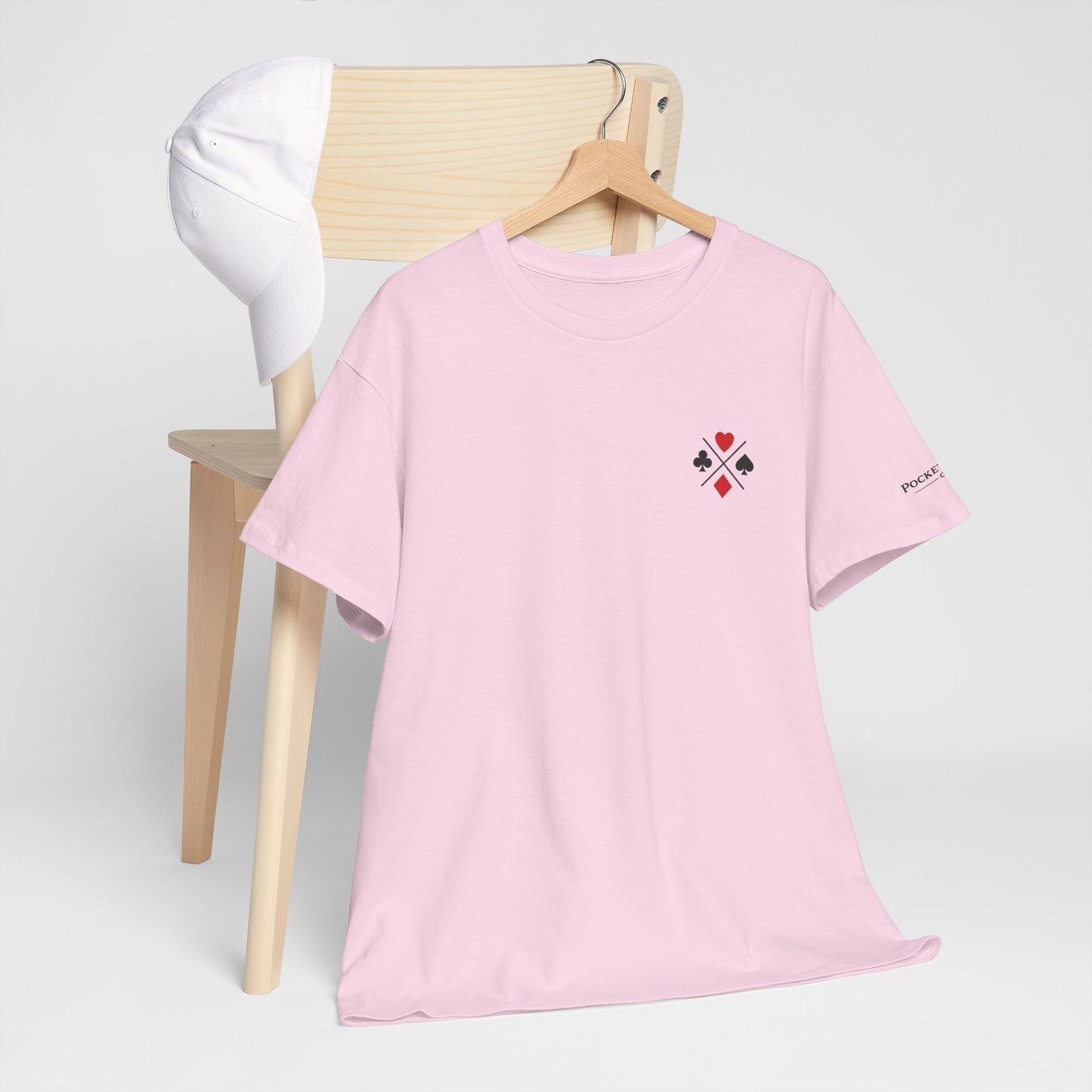 PocketKingsCo Poker Suits Logo T-Shirt – Minimal Left Chest Design
