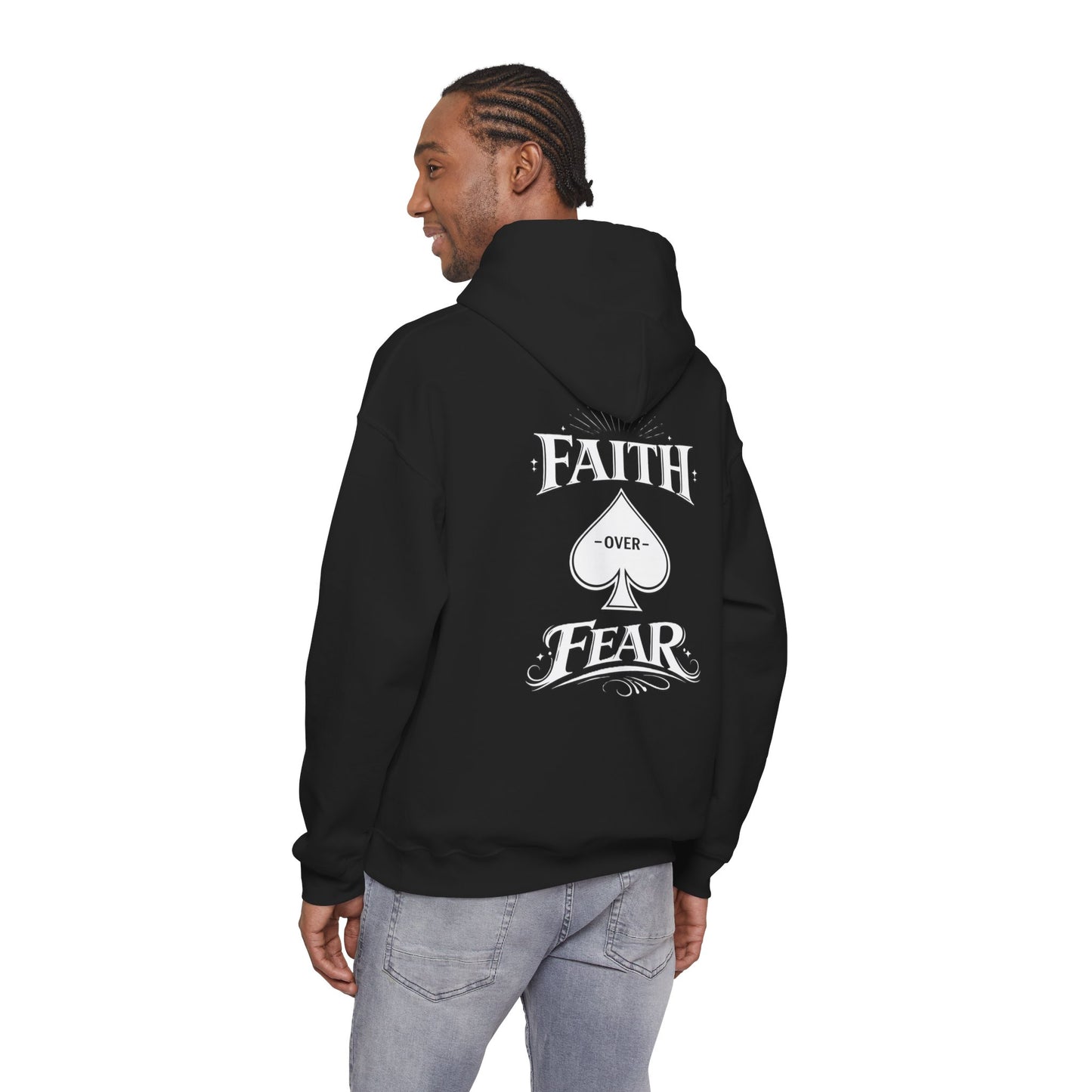 Faith Over Fear Back Print Hoodie – PocketKingsCo Poker Lifestyle