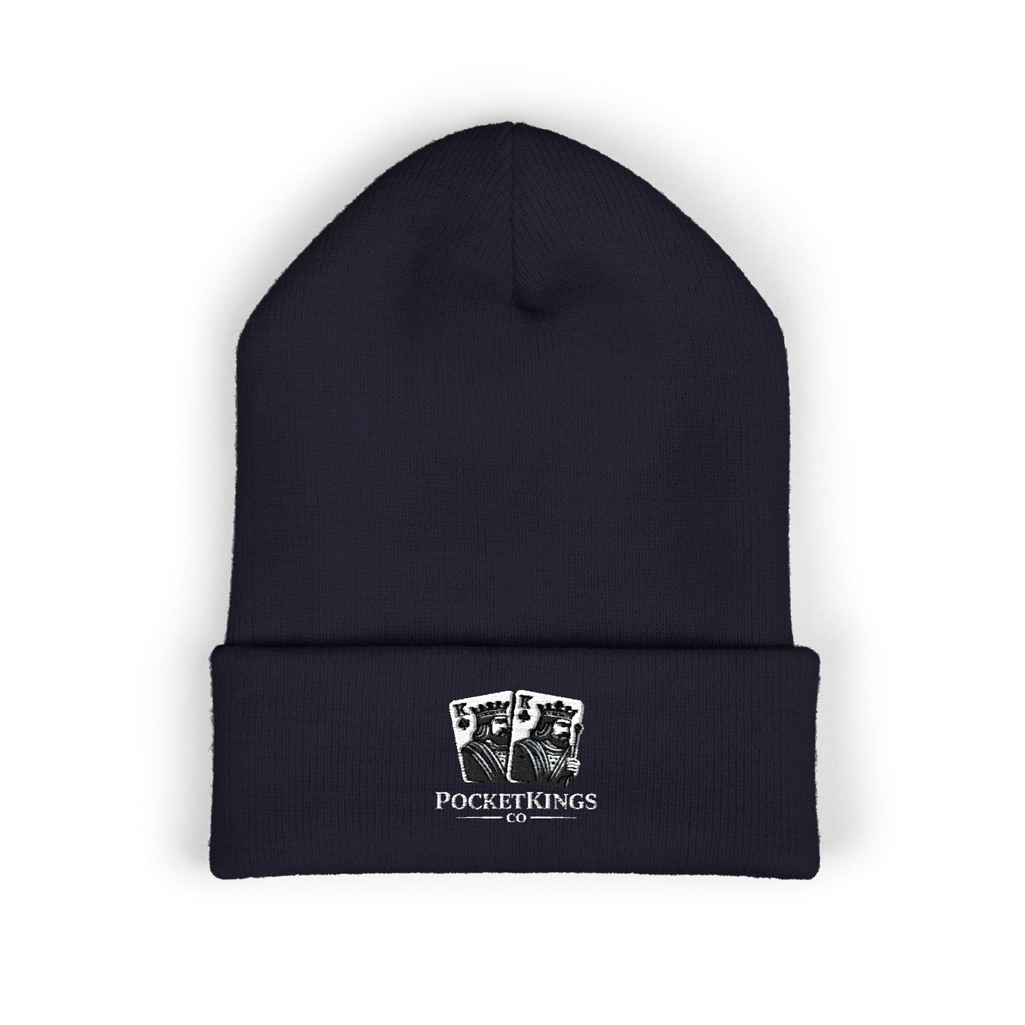 Embroidered 'PocketKingsCo' Logo Cuffed Beanie