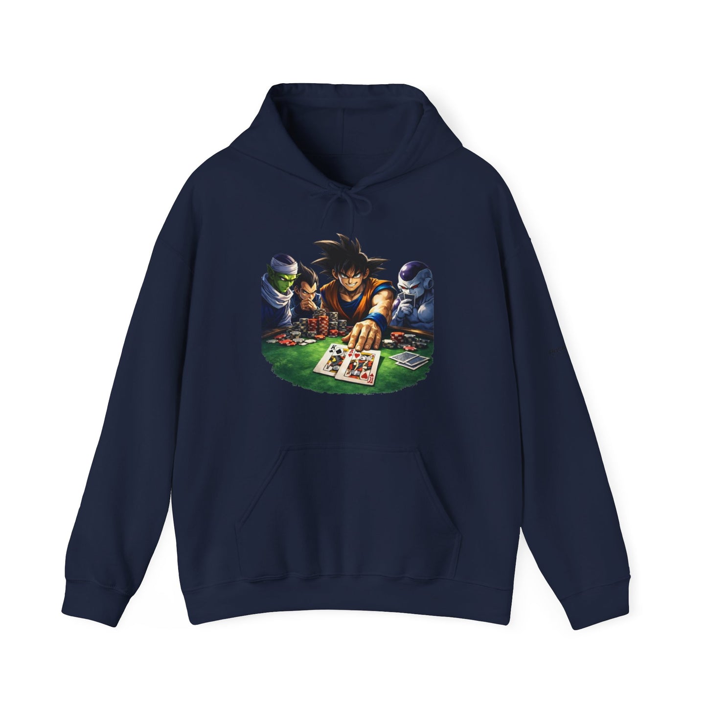 Saiyan Hoodie – Dragon Ball Inspired Poker Graphic | PocketKingsCo