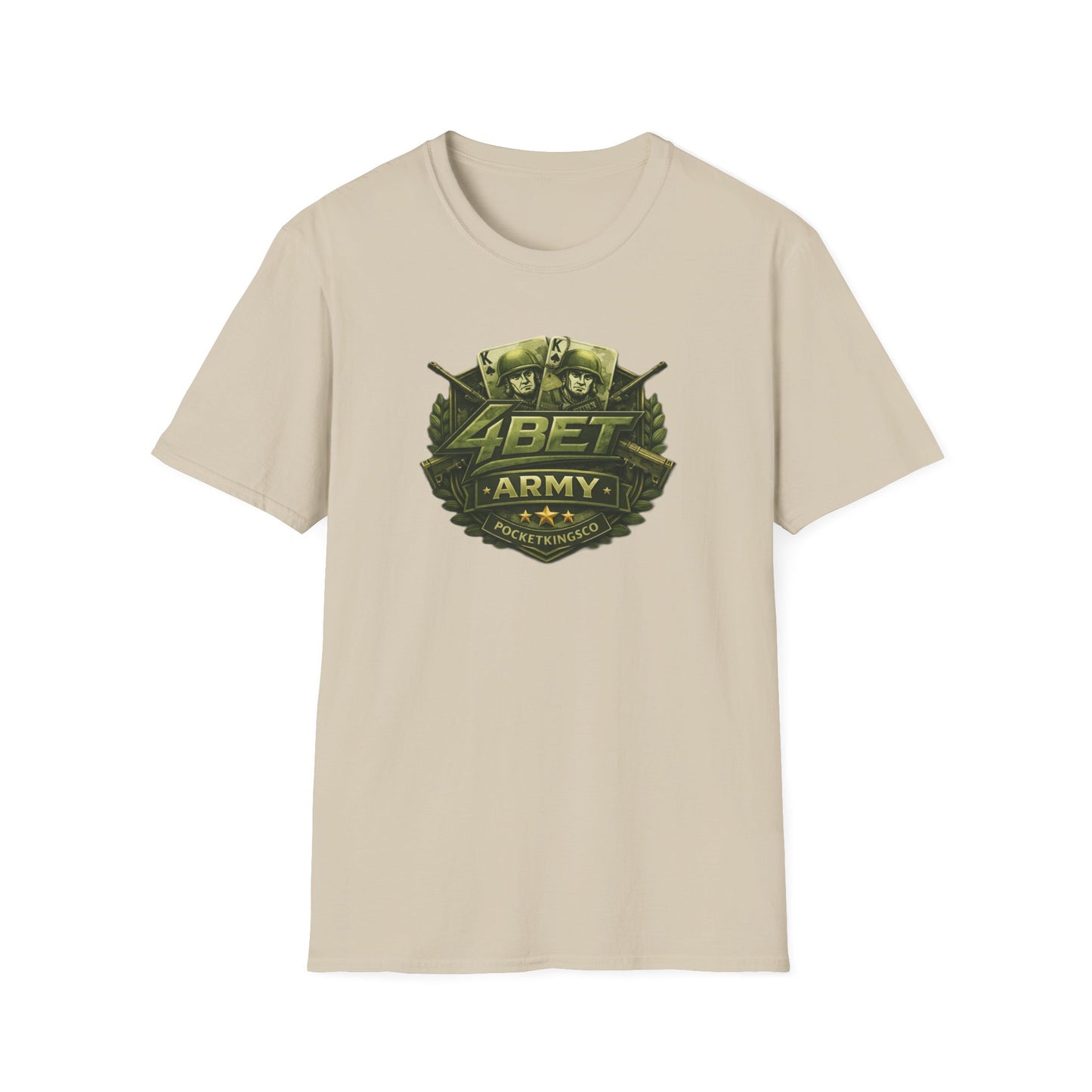 PocketKingsCo Military Patch T-Shirt — "4BET Army" Tee