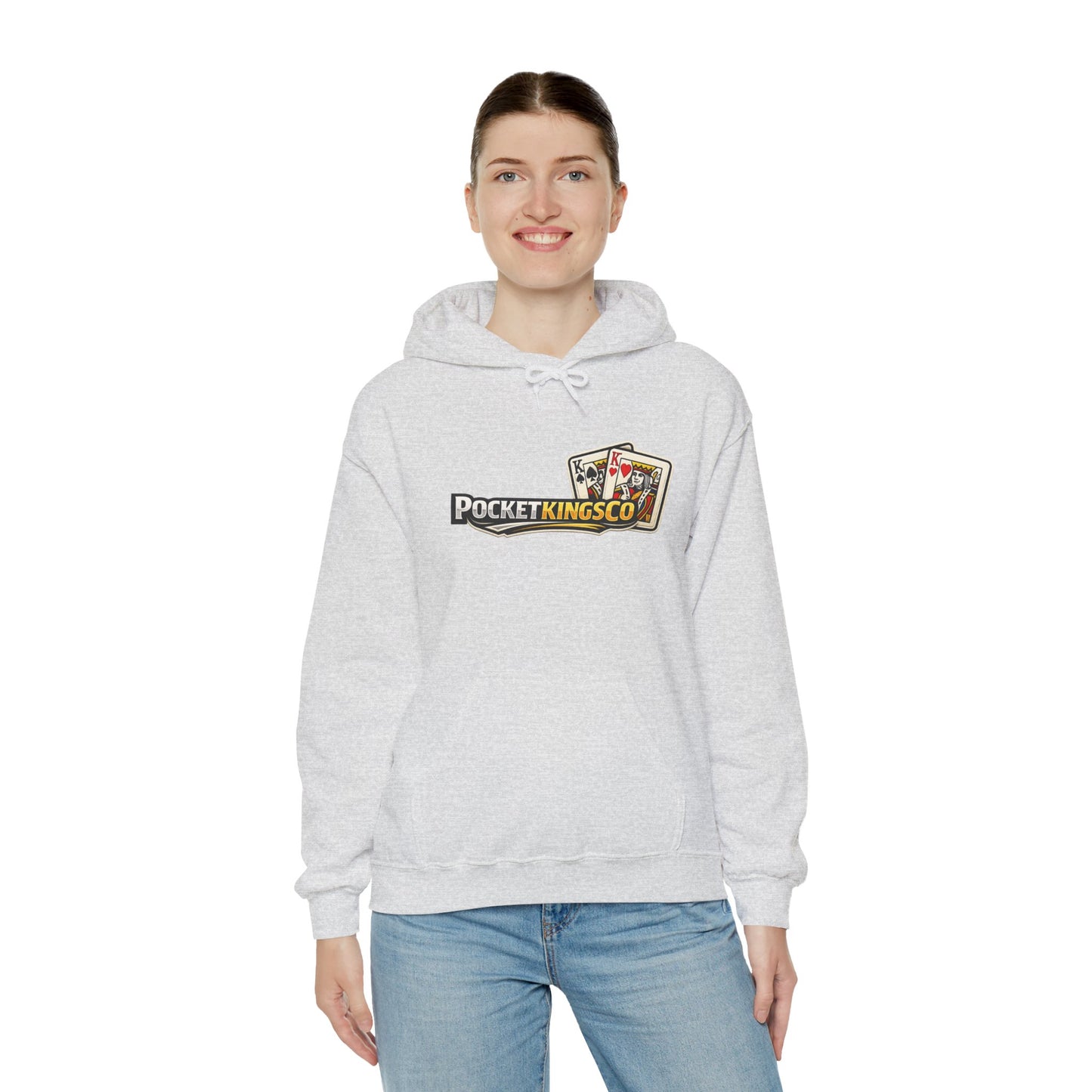 Pocket Kings Co. Logo Hoodie — Retro Playing Cards Graphic Sweatshirt
