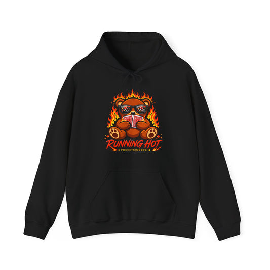 RUNNING HOT Teddy Hoodie  | PocketKingsCo Premium Poker Streetwear