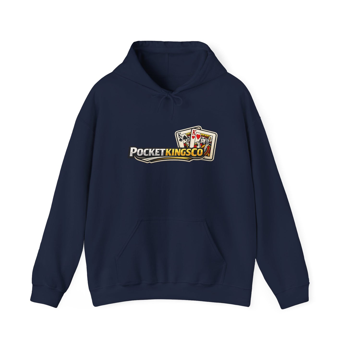 Pocket Kings Co. Logo Hoodie — Retro Playing Cards Graphic Sweatshirt