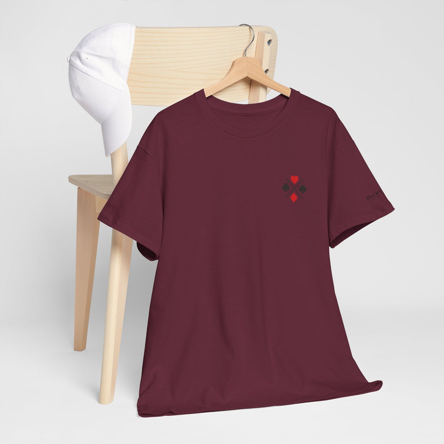 PocketKingsCo Poker Suits Logo T-Shirt – Minimal Left Chest Design