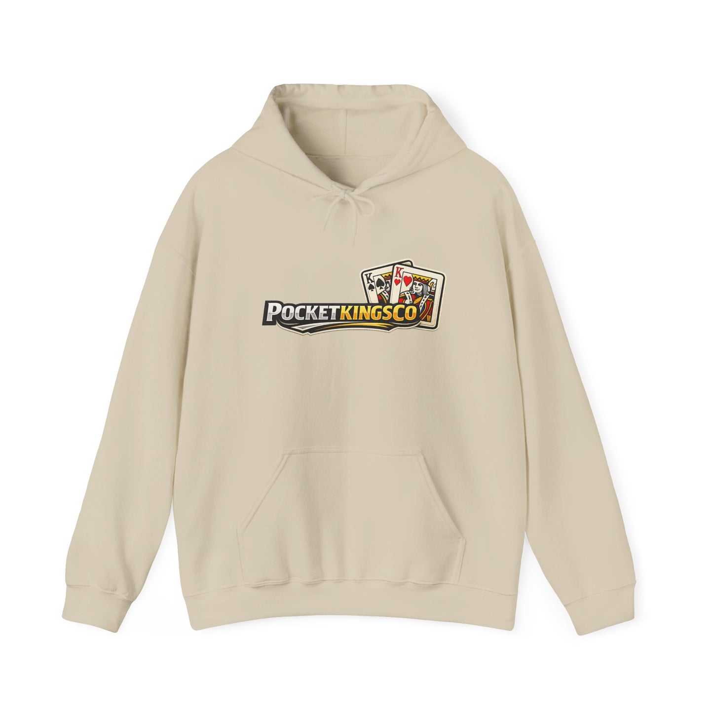 Pocket Kings Co. Logo Hoodie — Retro Playing Cards Graphic Sweatshirt