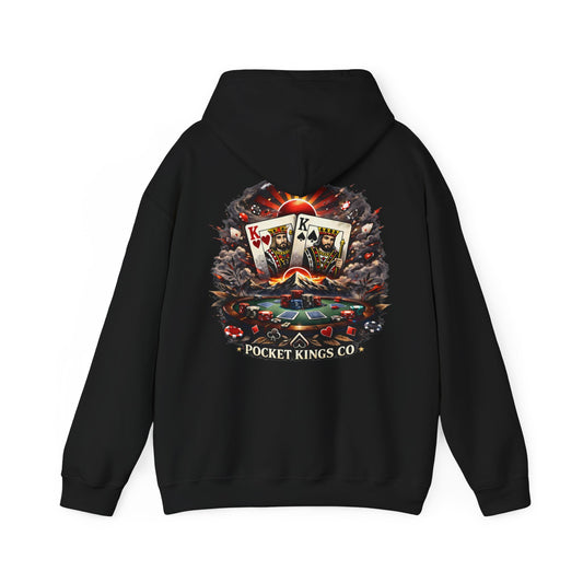 Rising Kings Hoodie – Poker Sunrise Back Graphic | PocketKingsCo