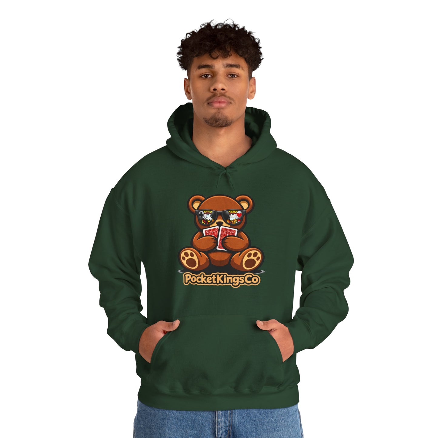 High Roller Teddy – Poker Graphic Hoodie | Pocket Kings Co