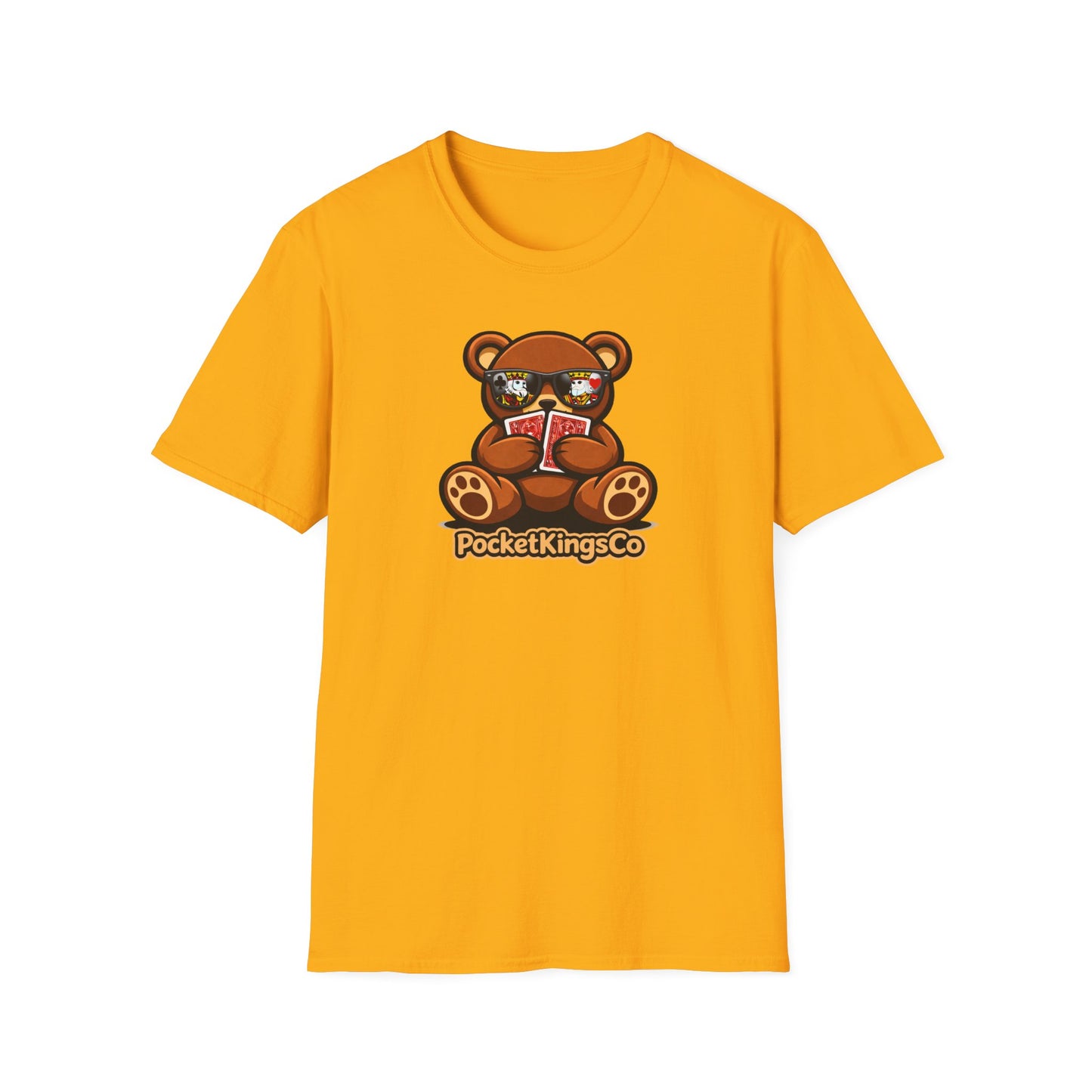 High Roller Teddy – Poker Graphic T-Shirt | Pocket Kings Co