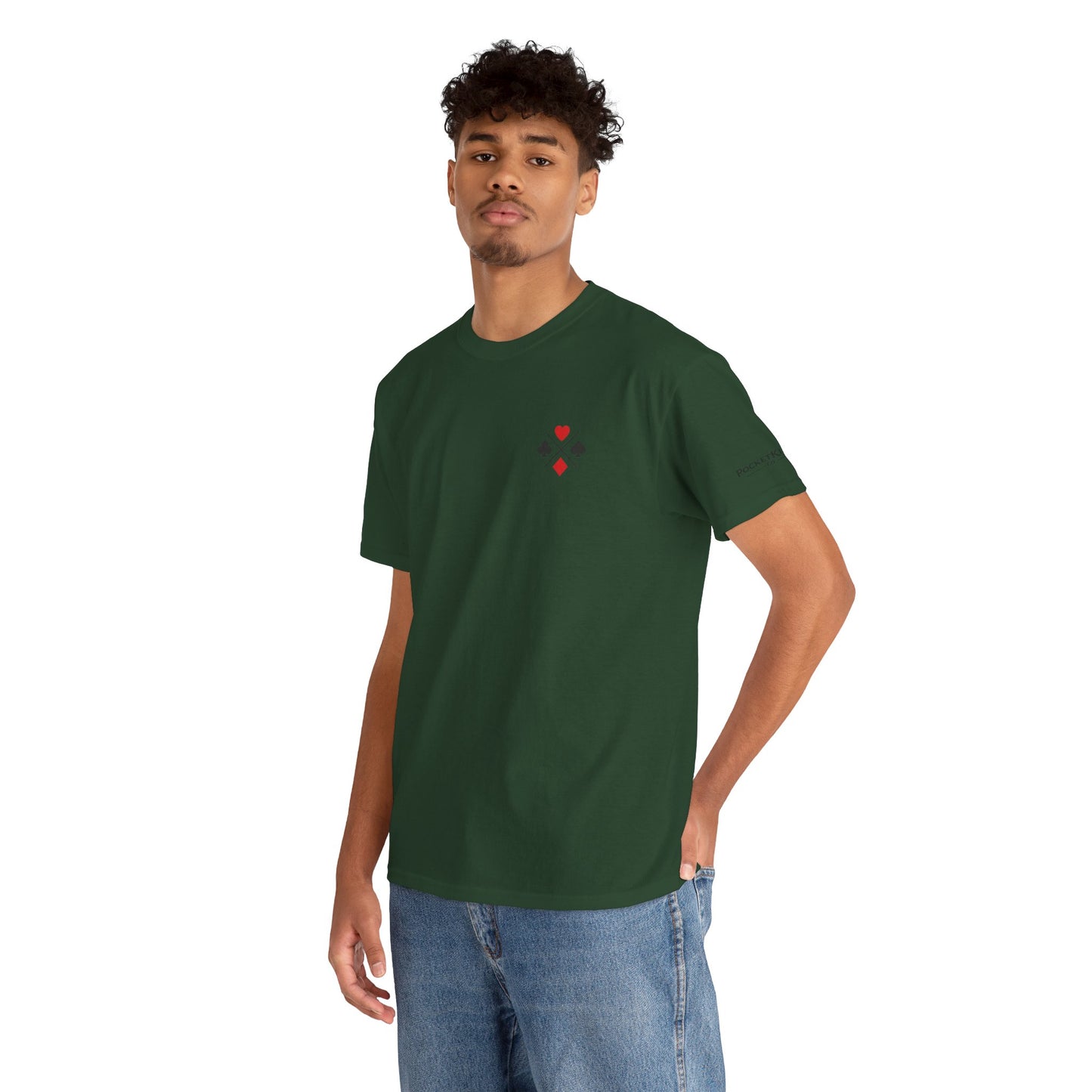 PocketKingsCo Poker Suits Logo T-Shirt – Minimal Left Chest Design