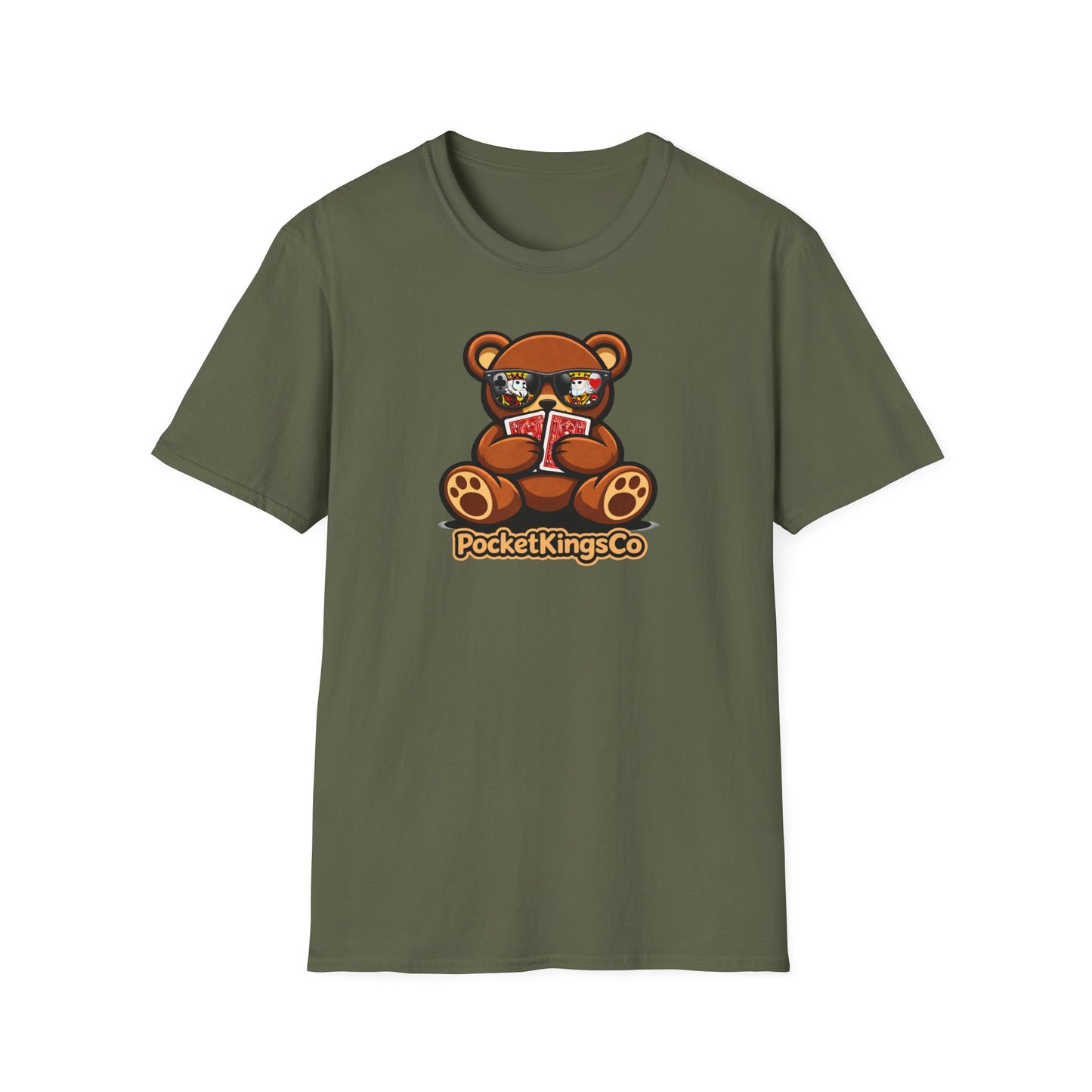 High Roller Teddy – Poker Graphic T-Shirt | Pocket Kings Co