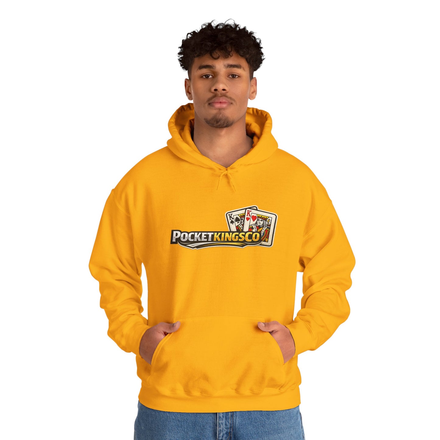 Pocket Kings Co. Logo Hoodie — Retro Playing Cards Graphic Sweatshirt