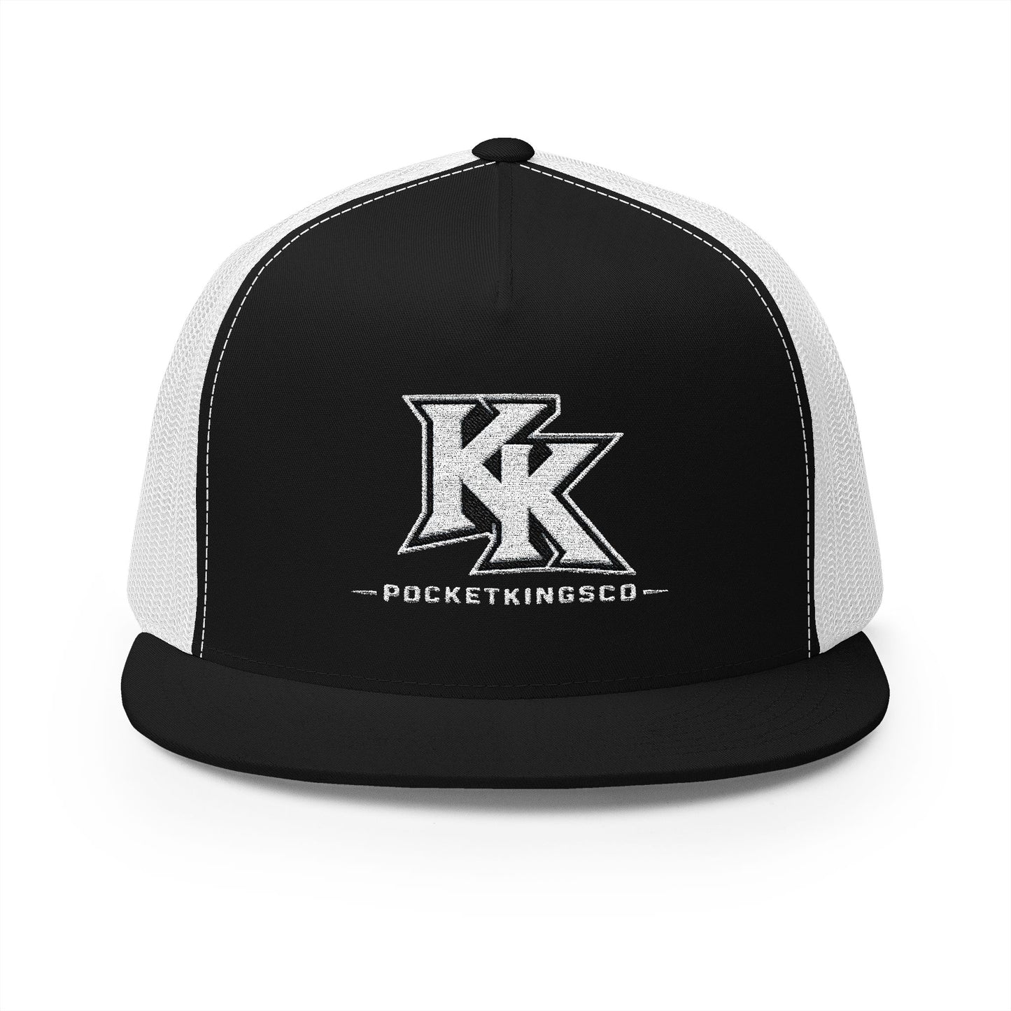 Distressed 'KK' - Embroidered PocketKingsCo Logo Trucker Cap
