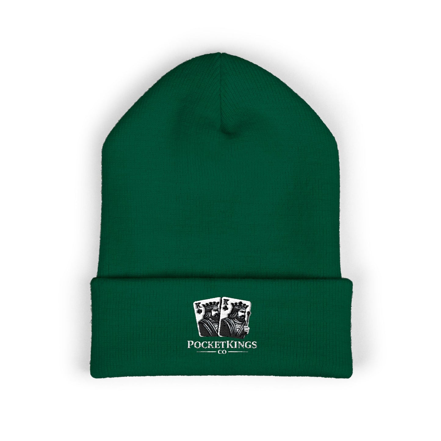 Embroidered 'PocketKingsCo' Logo Cuffed Beanie