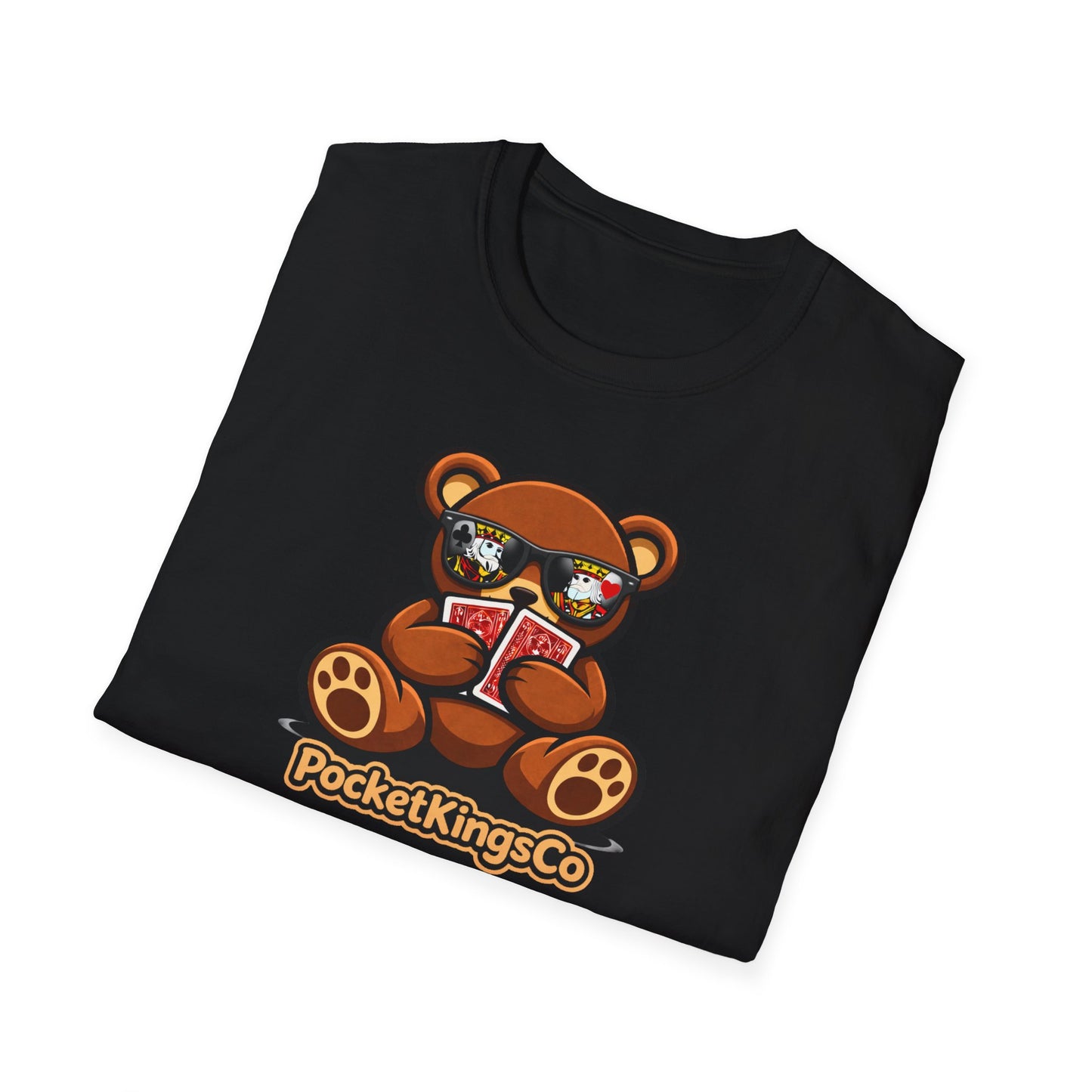 High Roller Teddy – Poker Graphic T-Shirt | Pocket Kings Co