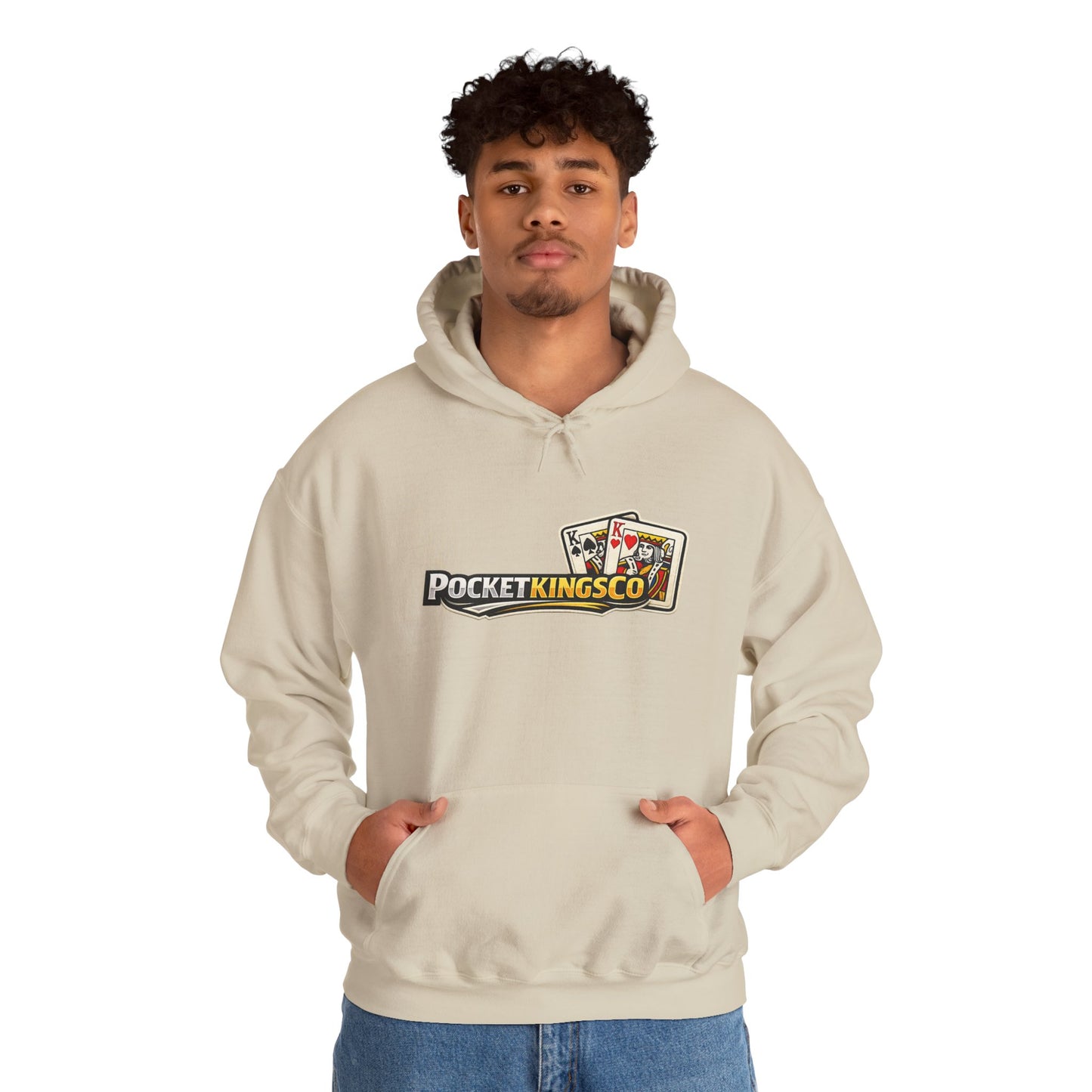 Pocket Kings Co. Logo Hoodie — Retro Playing Cards Graphic Sweatshirt