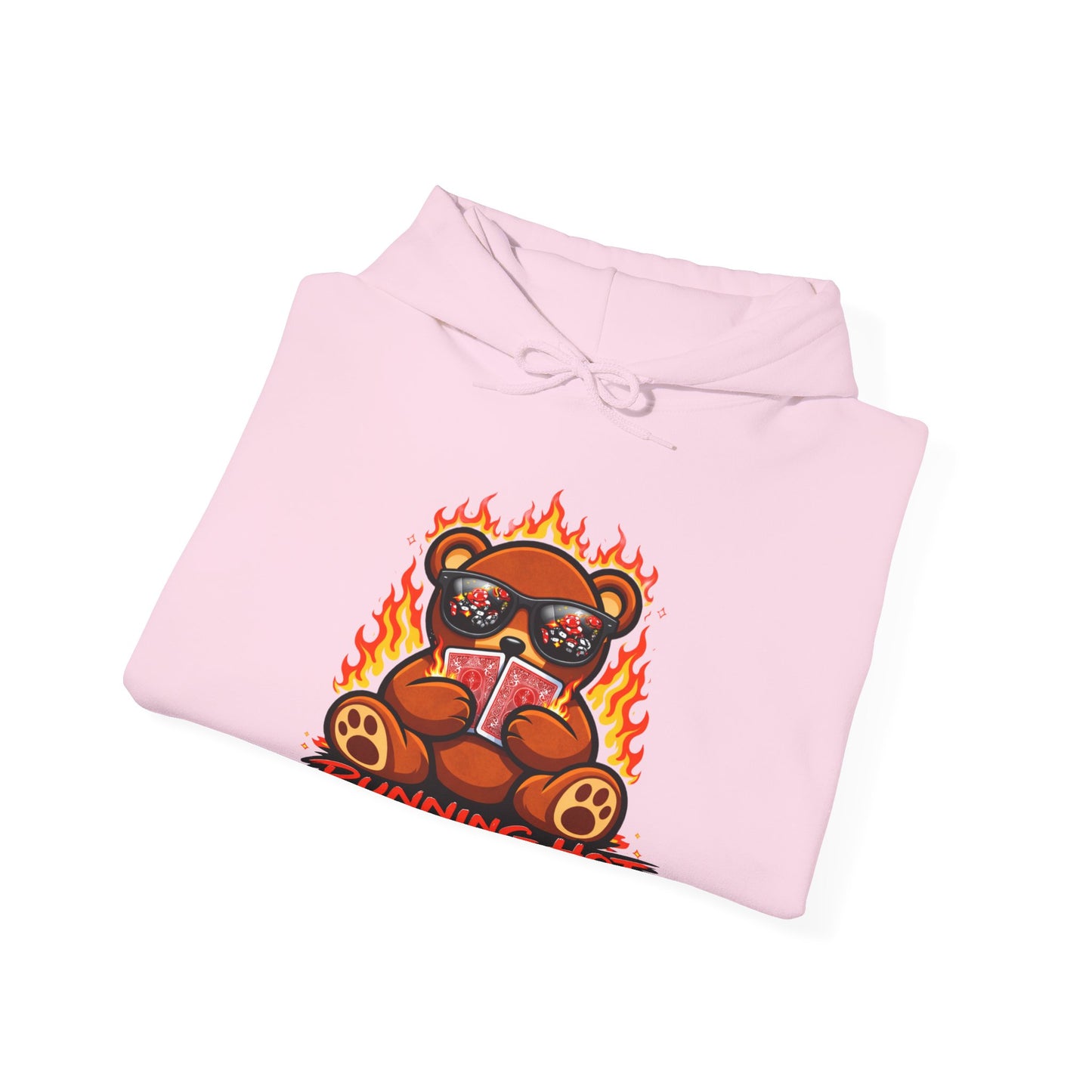 RUNNING HOT Teddy Hoodie  | PocketKingsCo Premium Poker Streetwear
