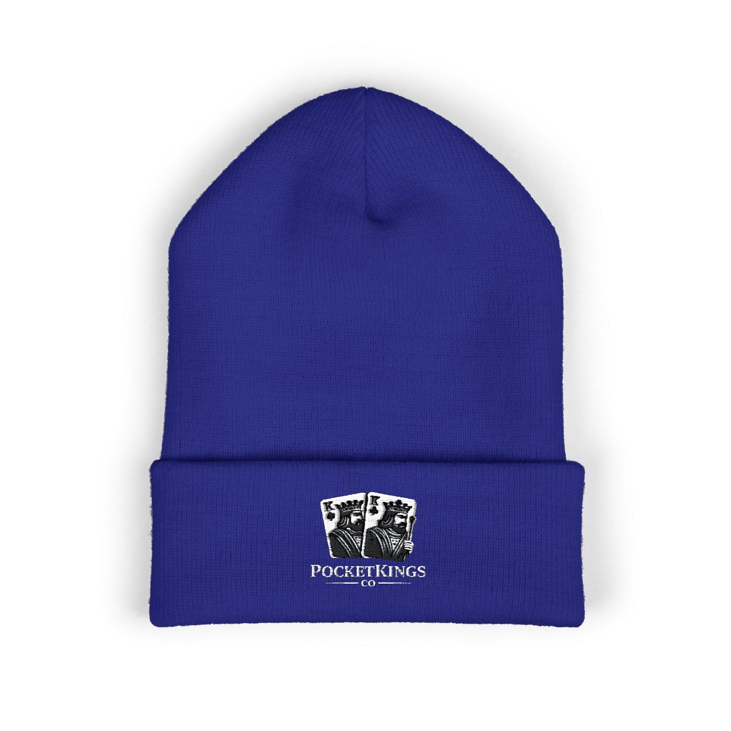 Embroidered 'PocketKingsCo' Logo Cuffed Beanie