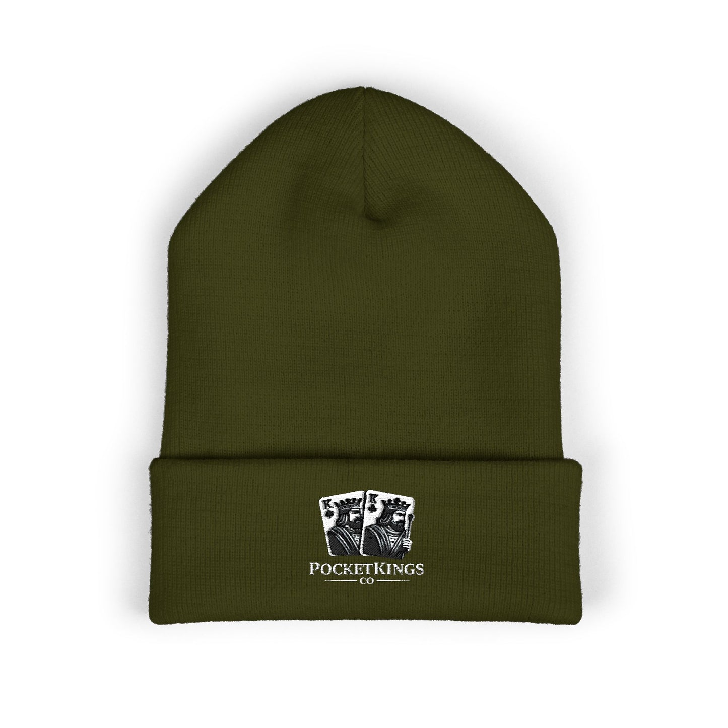 Embroidered 'PocketKingsCo' Logo Cuffed Beanie