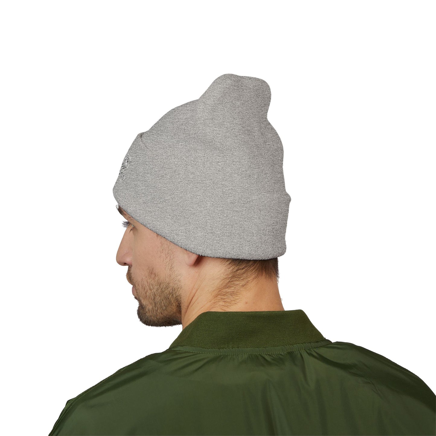 Embroidered Pocket Kings Co. White Logo Beanie