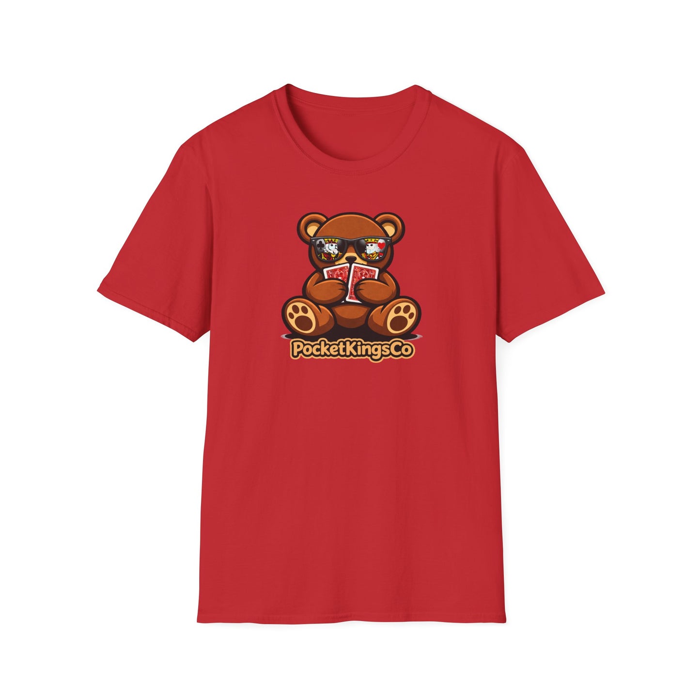 High Roller Teddy – Poker Graphic T-Shirt | Pocket Kings Co