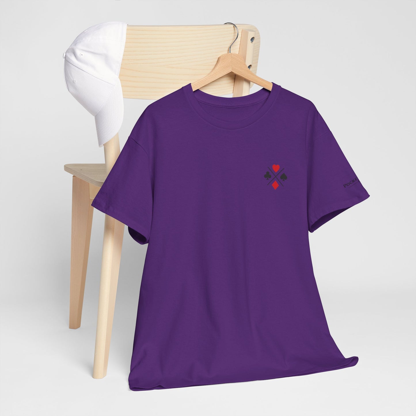 PocketKingsCo Poker Suits Logo T-Shirt – Minimal Left Chest Design