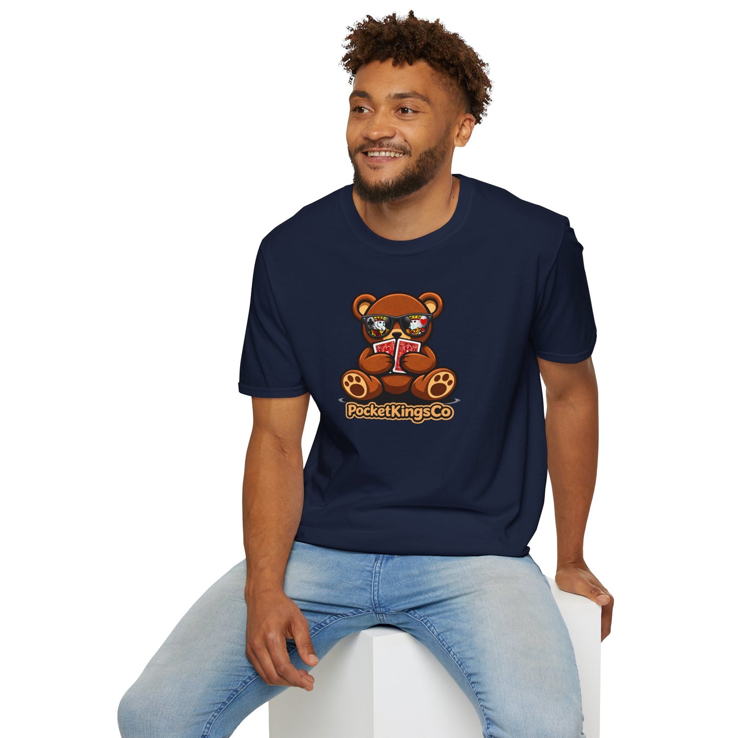 High Roller Teddy – Poker Graphic T-Shirt | Pocket Kings Co