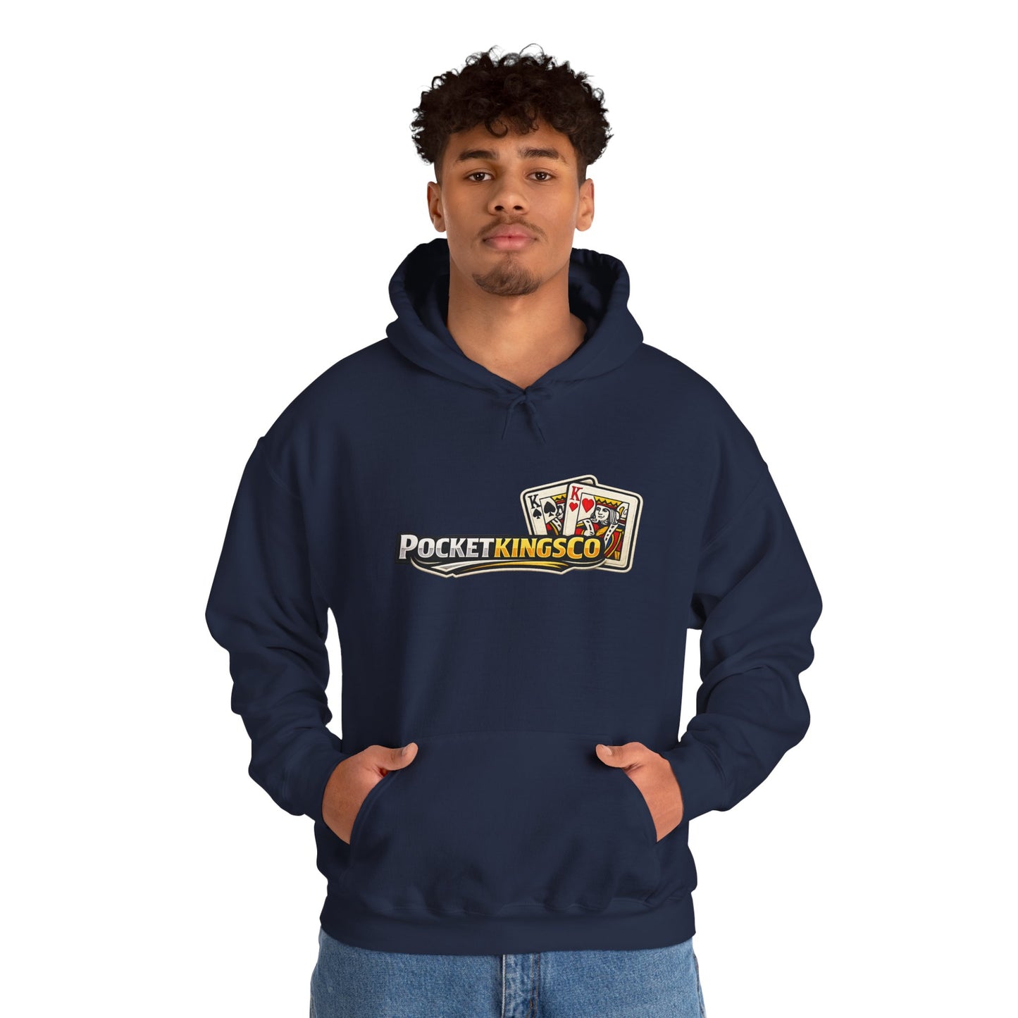 Pocket Kings Co. Logo Hoodie — Retro Playing Cards Graphic Sweatshirt
