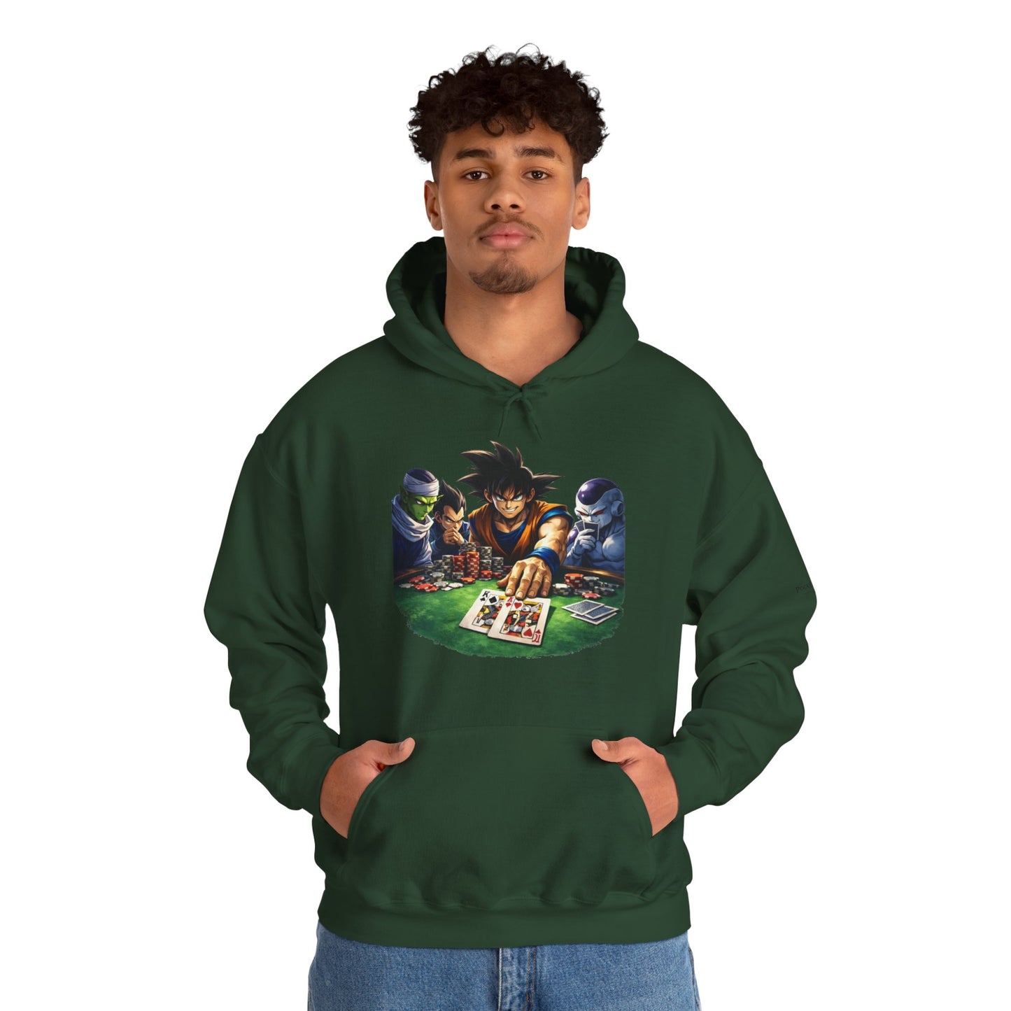 Saiyan Hoodie – Dragon Ball Inspired Poker Graphic | PocketKingsCo