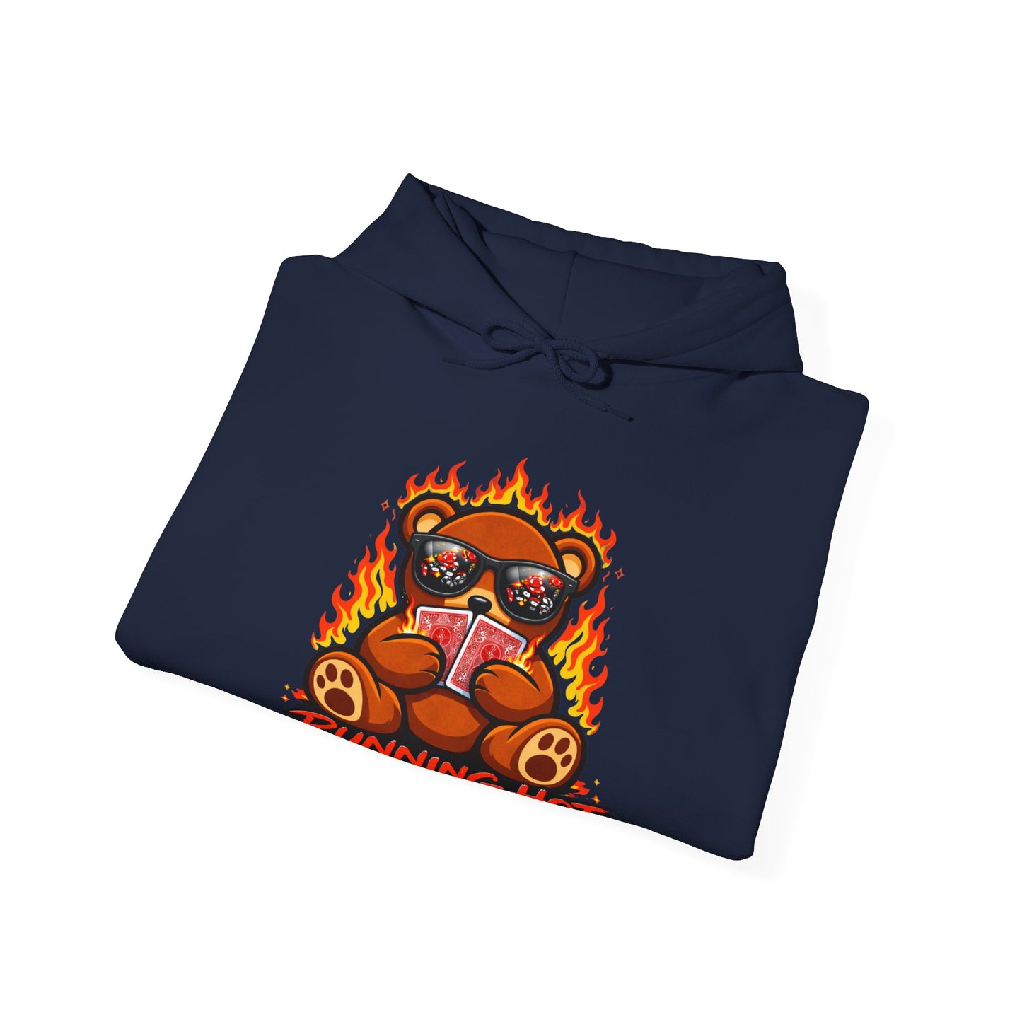 RUNNING HOT Teddy Hoodie  | PocketKingsCo Premium Poker Streetwear