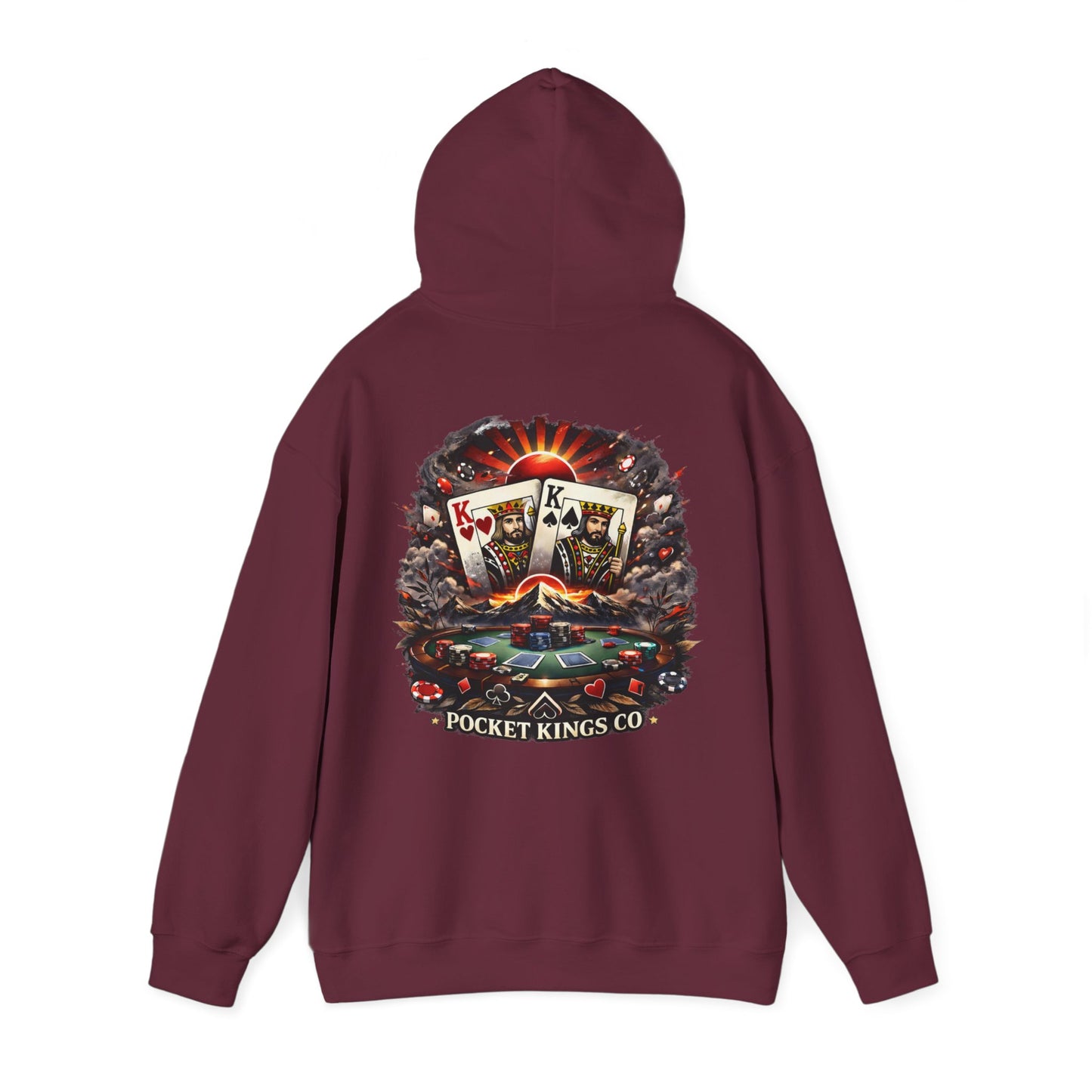 Rising Kings Hoodie – Poker Sunrise Back Graphic | PocketKingsCo