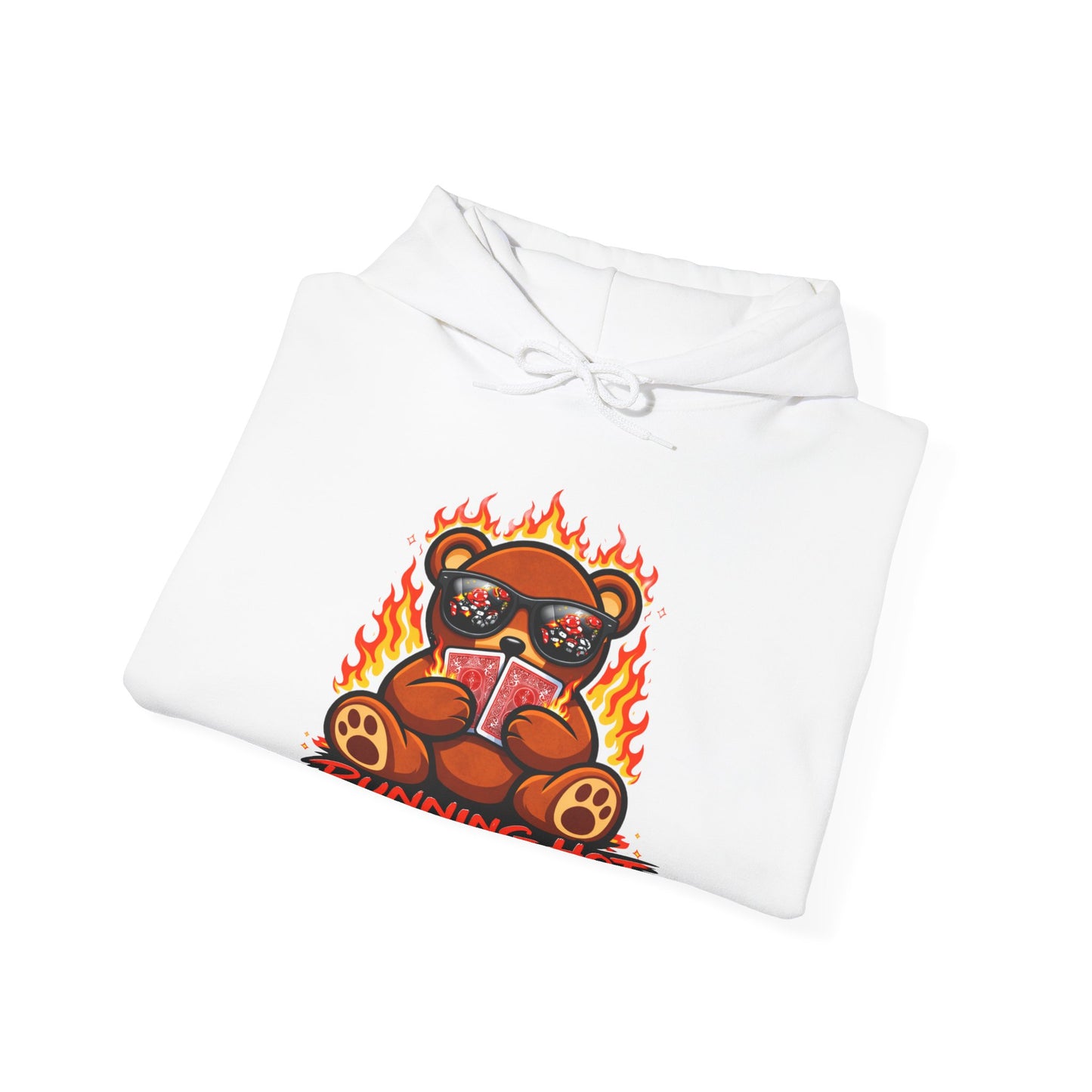 RUNNING HOT Teddy Hoodie  | PocketKingsCo Premium Poker Streetwear