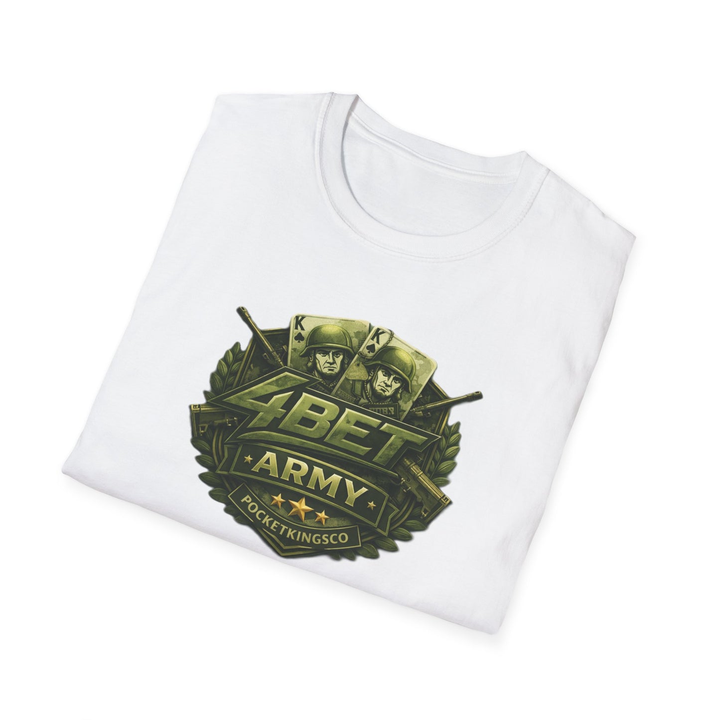 PocketKingsCo Military Patch T-Shirt — "4BET Army" Tee