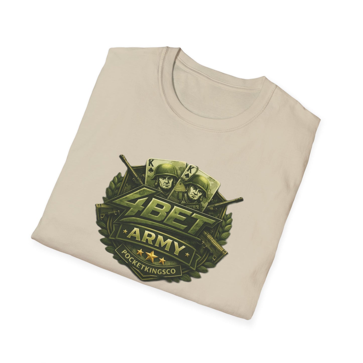 PocketKingsCo Military Patch T-Shirt — "4BET Army" Tee