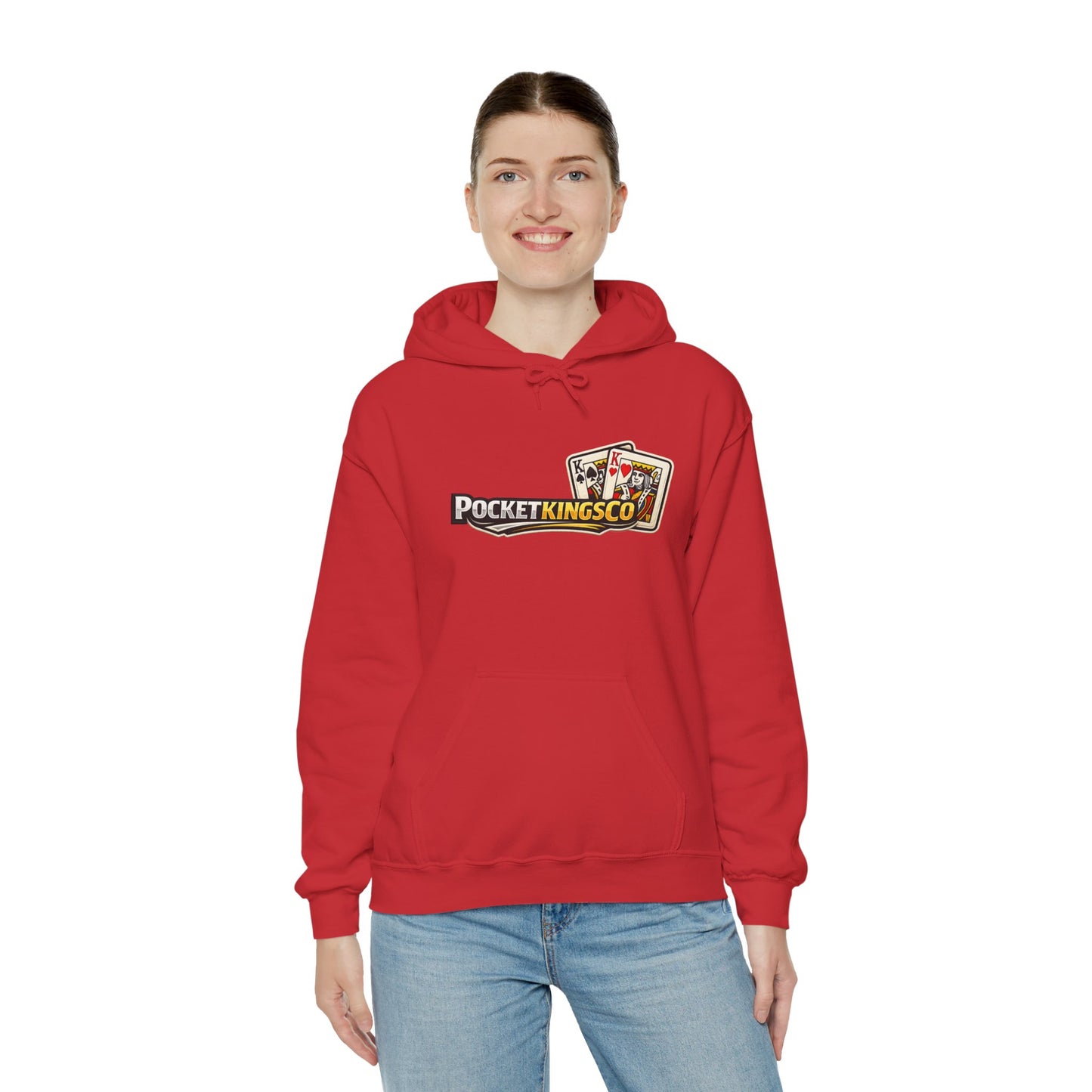 Pocket Kings Co. Logo Hoodie — Retro Playing Cards Graphic Sweatshirt
