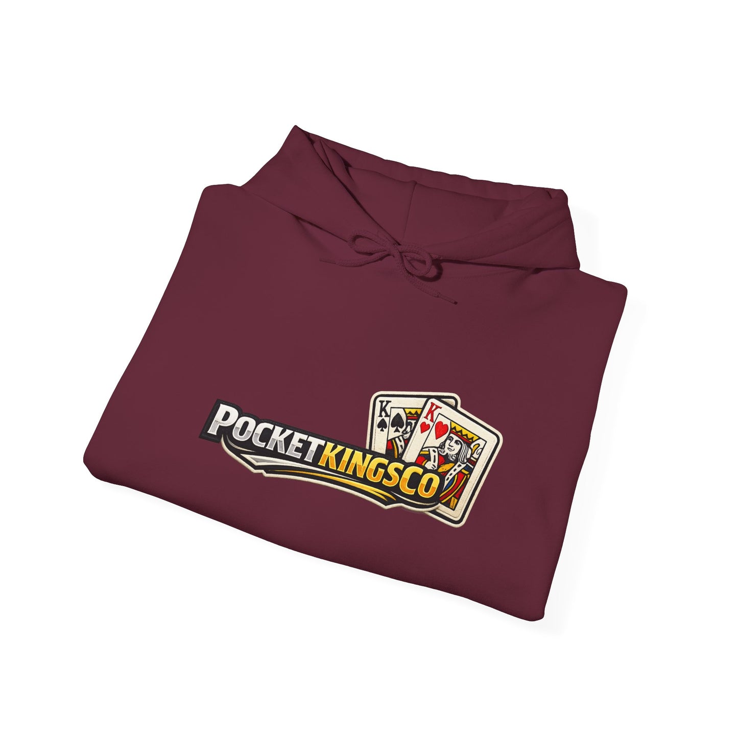 Pocket Kings Co. Logo Hoodie — Retro Playing Cards Graphic Sweatshirt