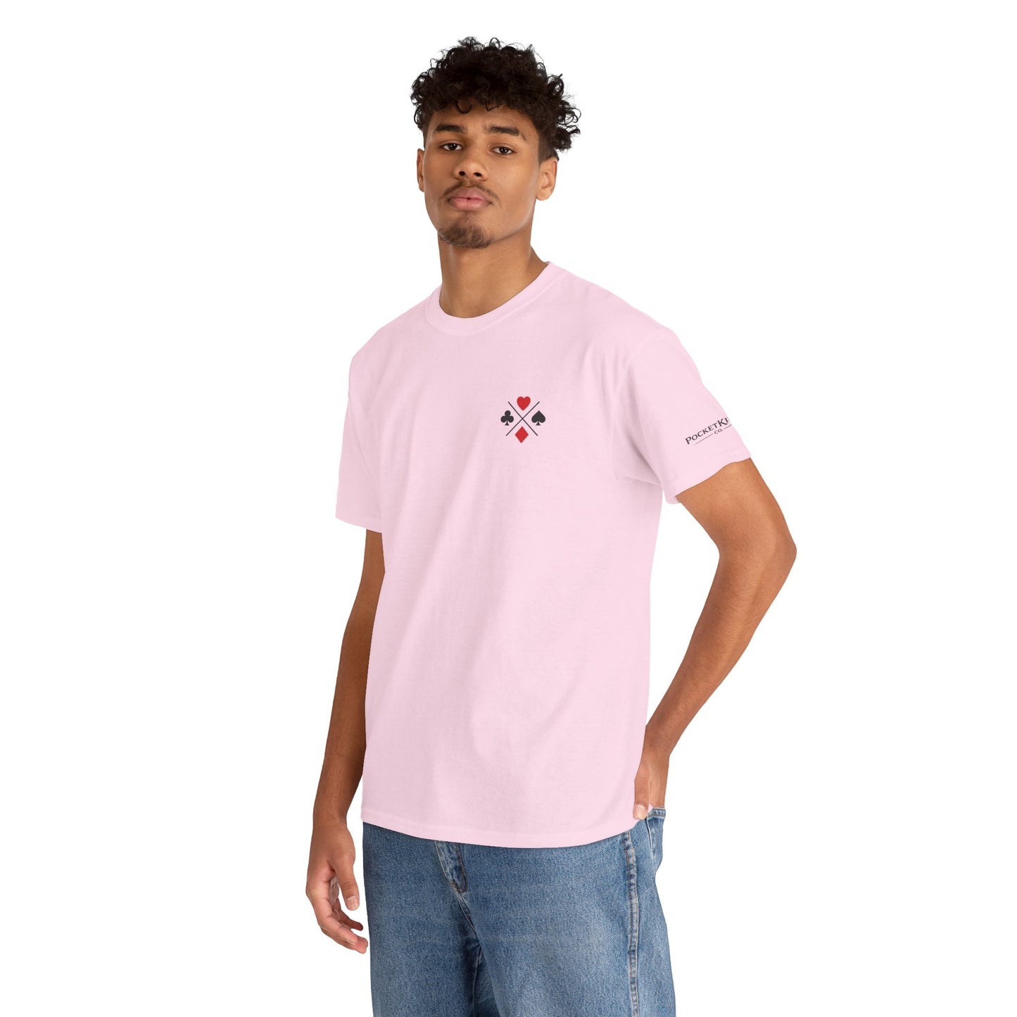 PocketKingsCo Poker Suits Logo T-Shirt – Minimal Left Chest Design