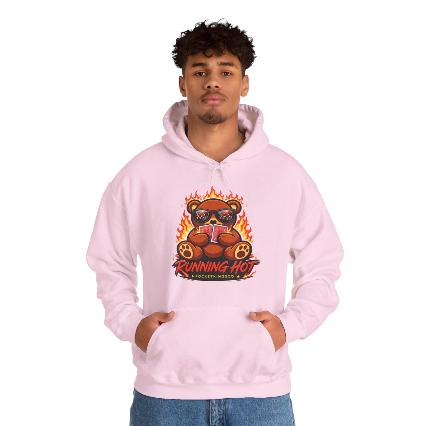 RUNNING HOT Teddy Hoodie  | PocketKingsCo Premium Poker Streetwear