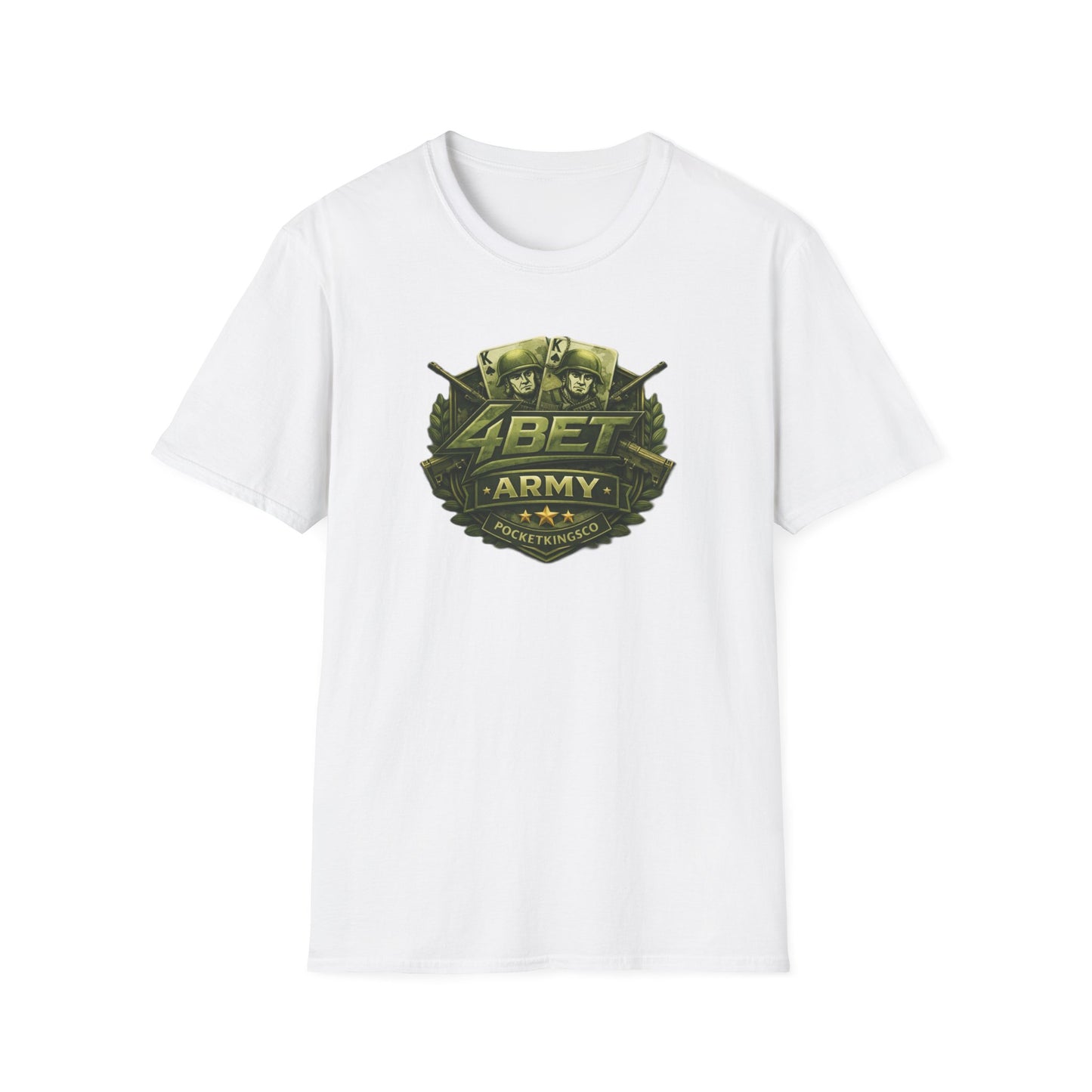 PocketKingsCo Military Patch T-Shirt — "4BET Army" Tee